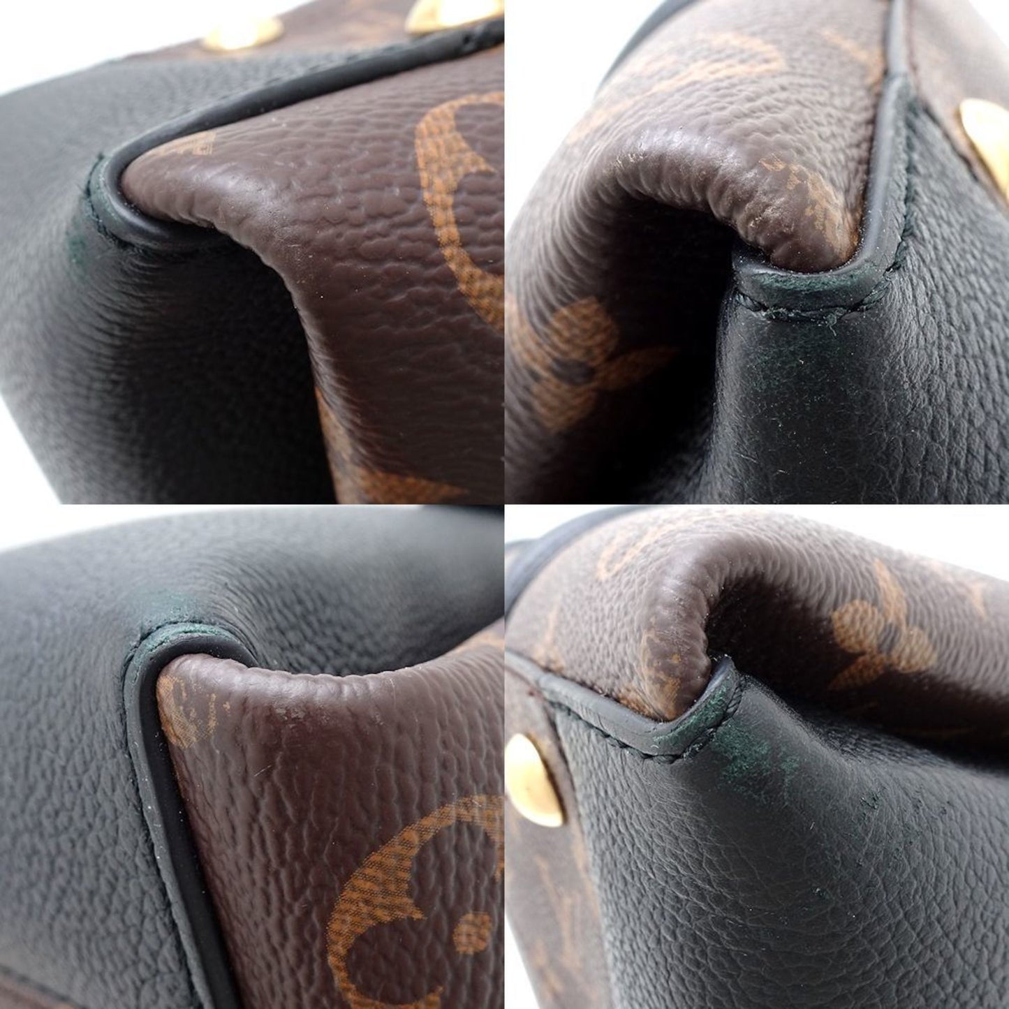 Louis Vuitton Brown Noir Canvas Handbag Shoulder Bag