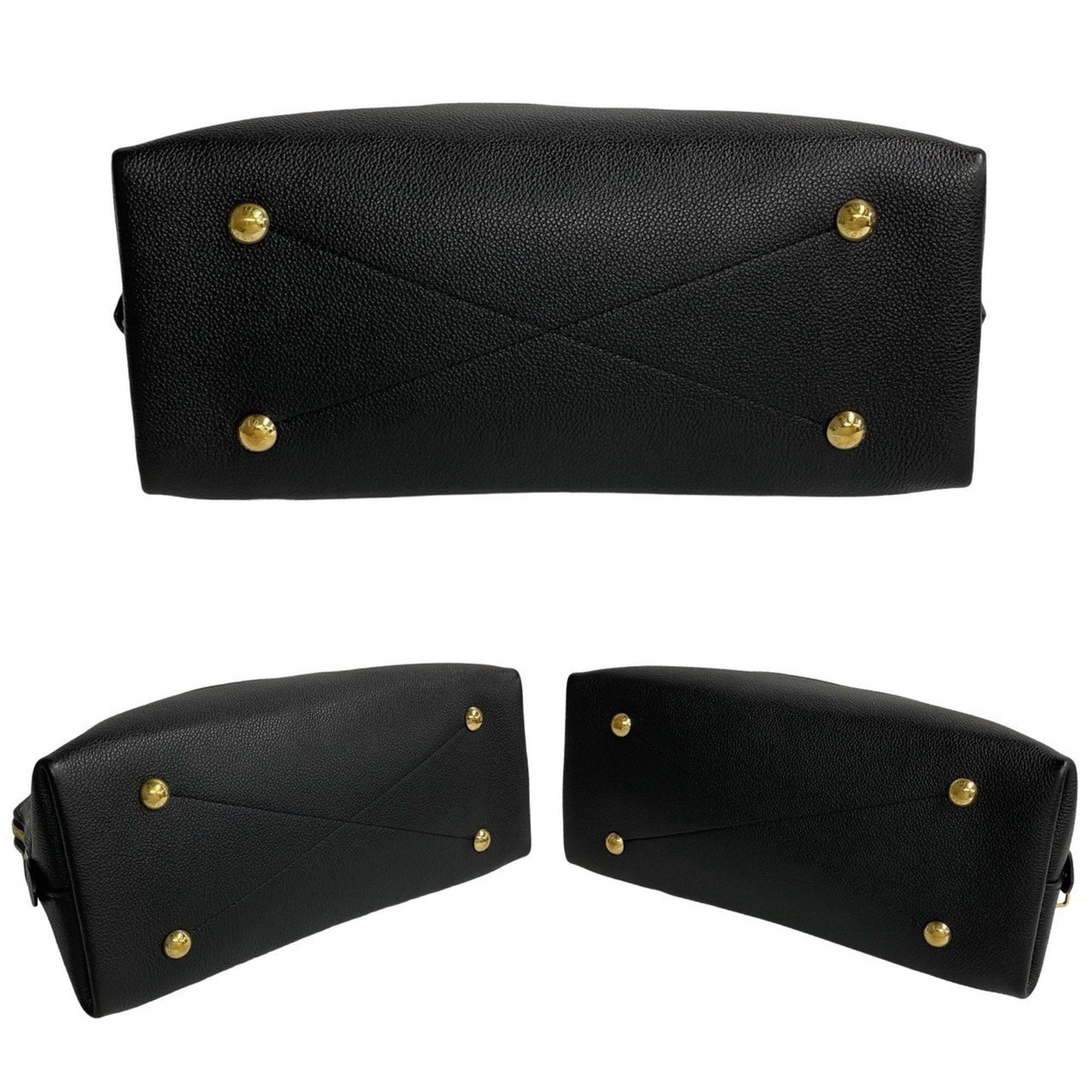 Louis Vuitton Black Leather Handbag Shoulder Bag