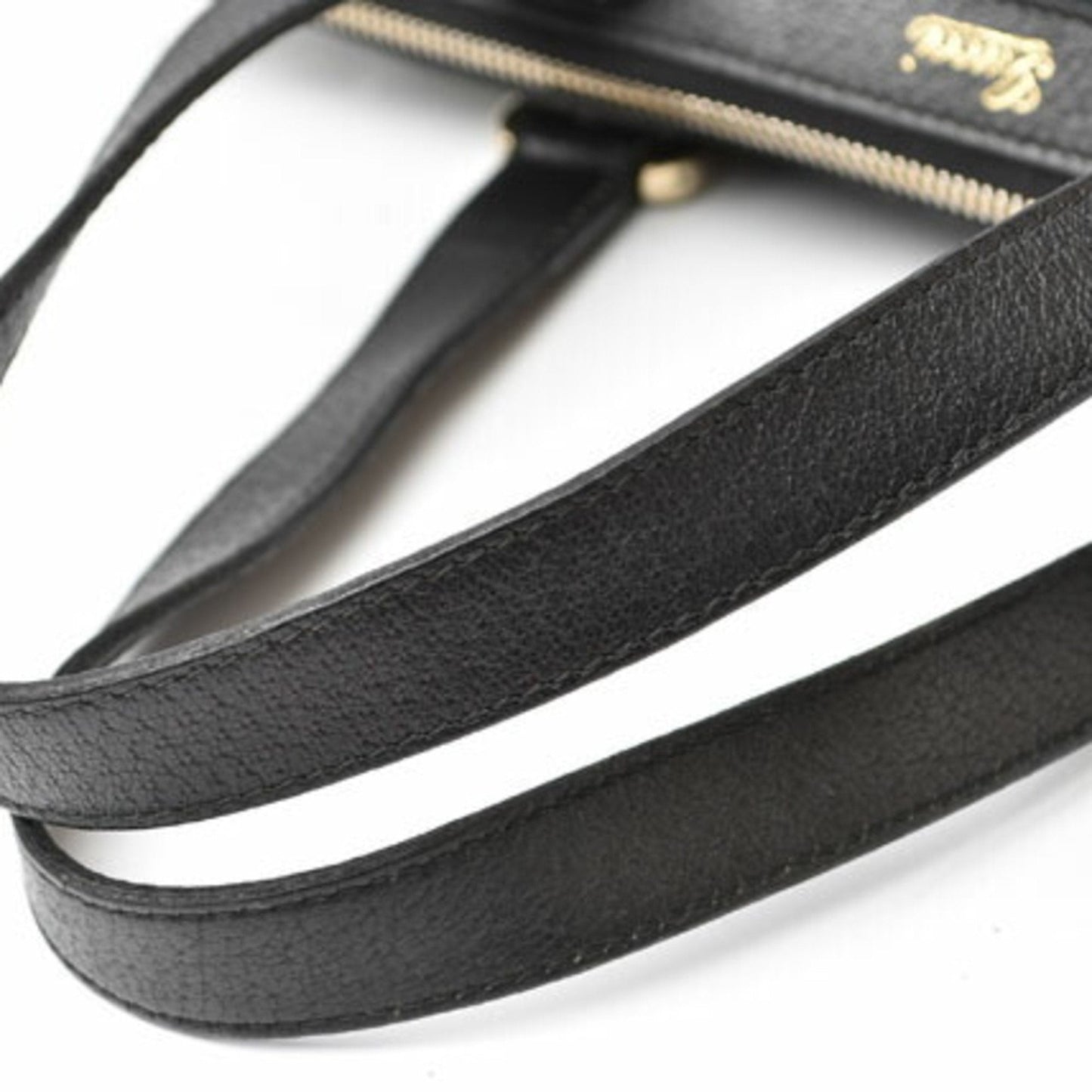 Gucci Black Canvas Leather Handbag