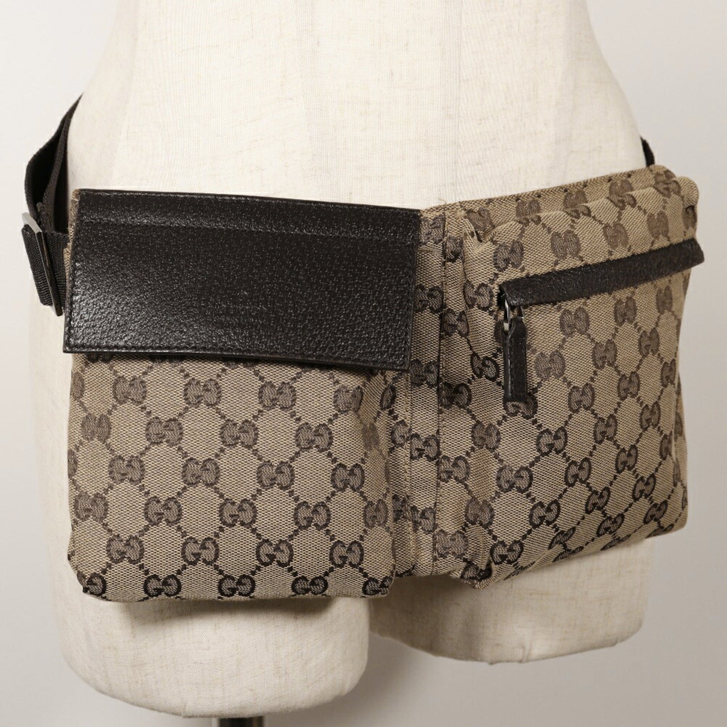 Gucci Beige Gg Canvas Fanny Pack