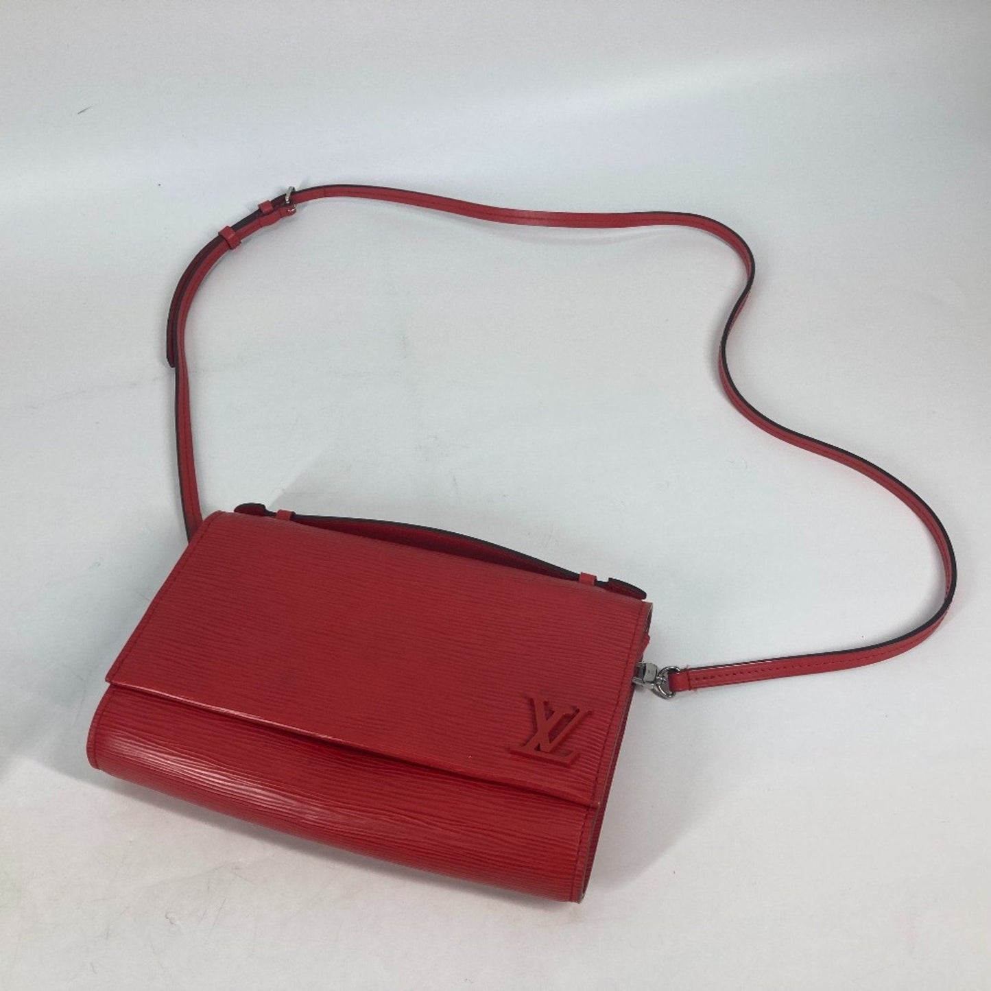 Louis Vuitton Red Leather Shoulder Bag