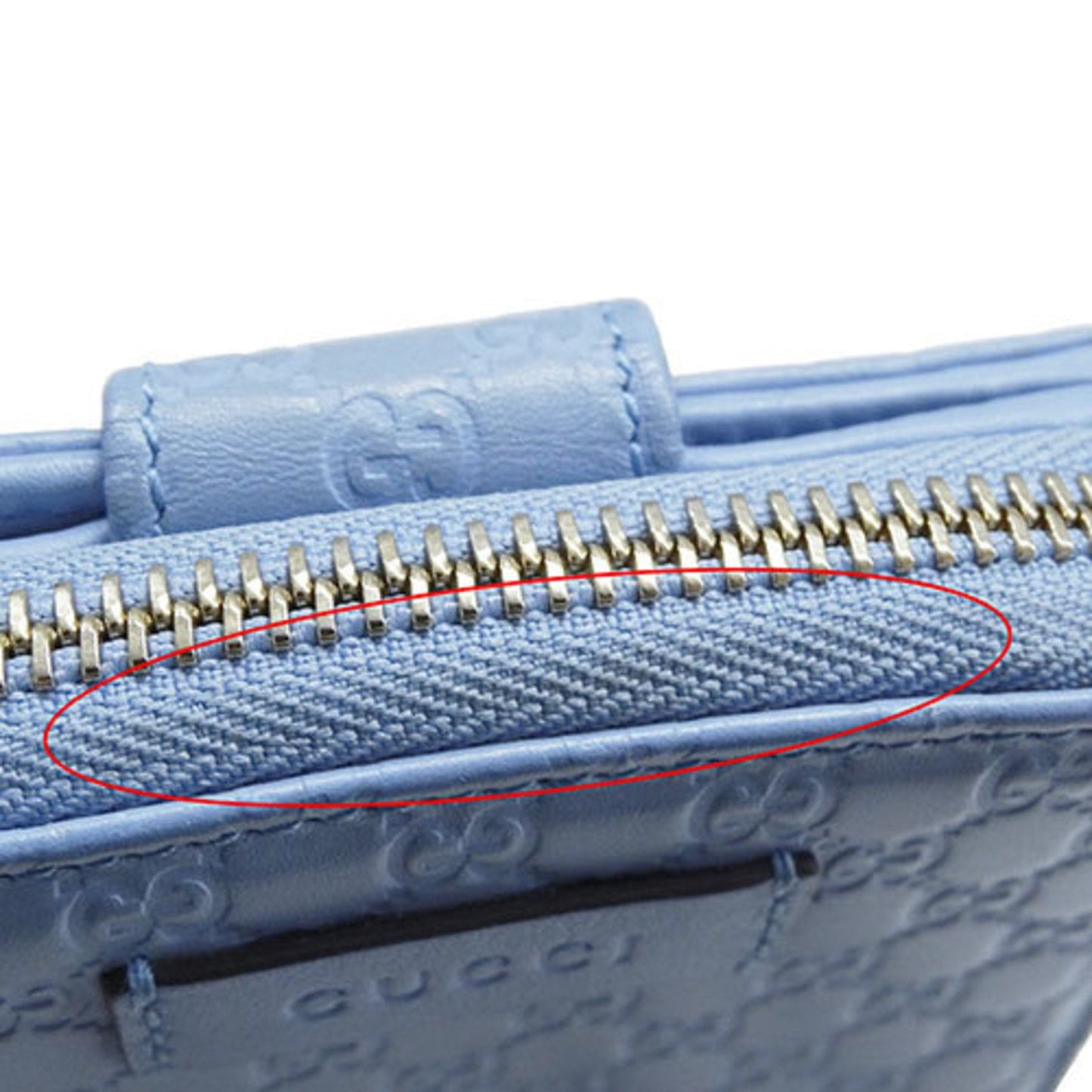 Gucci Light Blue Leather Wallet (Bi-Fold)
