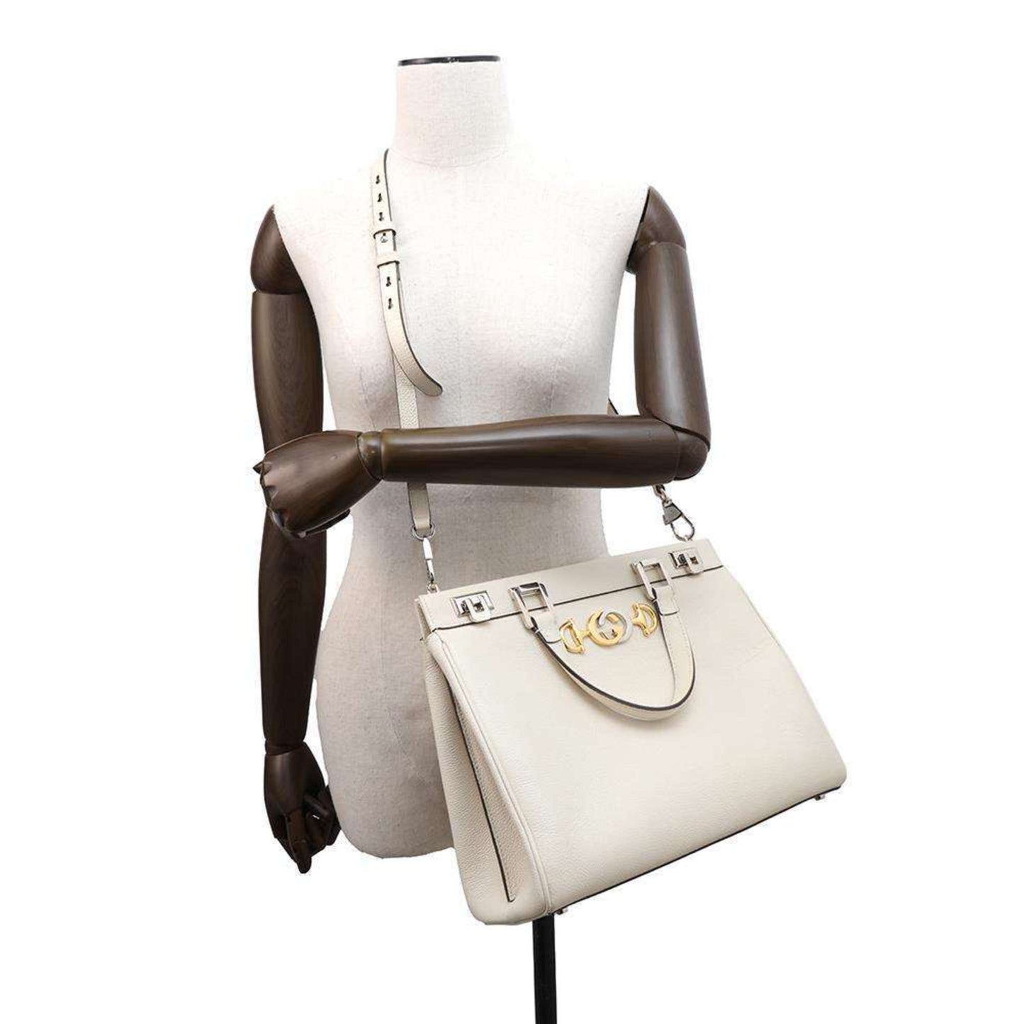Gucci Ivory Leather Handbag Shoulder Bag