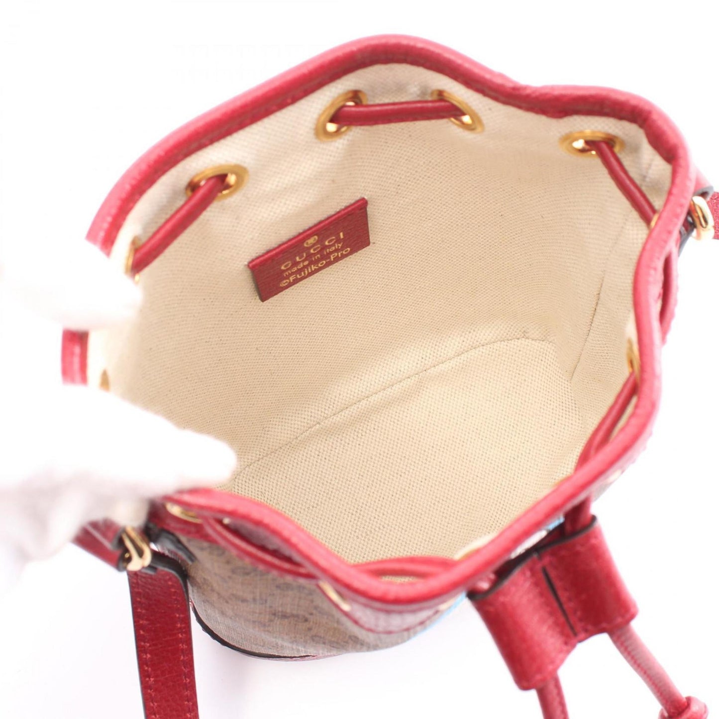 Gucci Brown Multi-Color Coated Canvas Leather Shoulder Bag