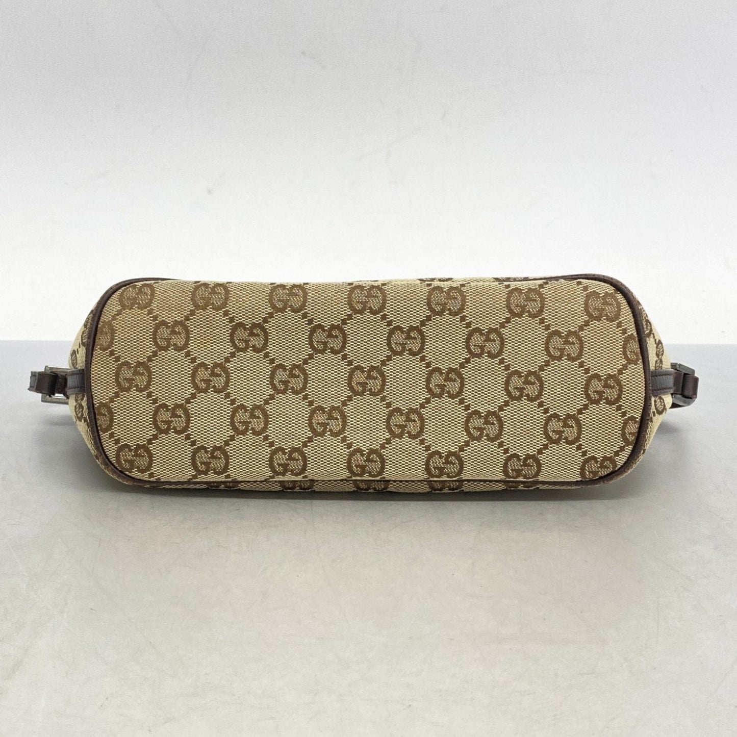 Gucci Brown Canvas Leather Pouch