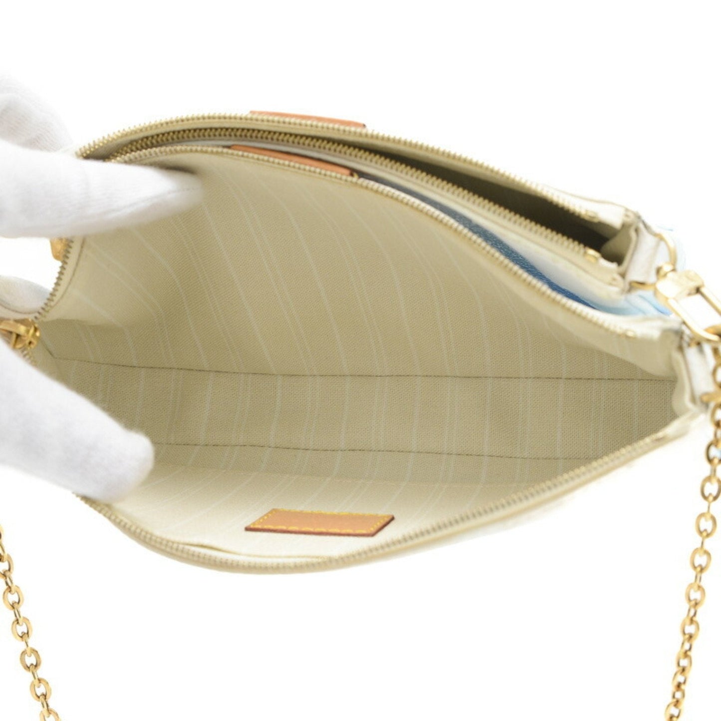 Louis Vuitton Blue Monogram Pochette Shoulder Bag
