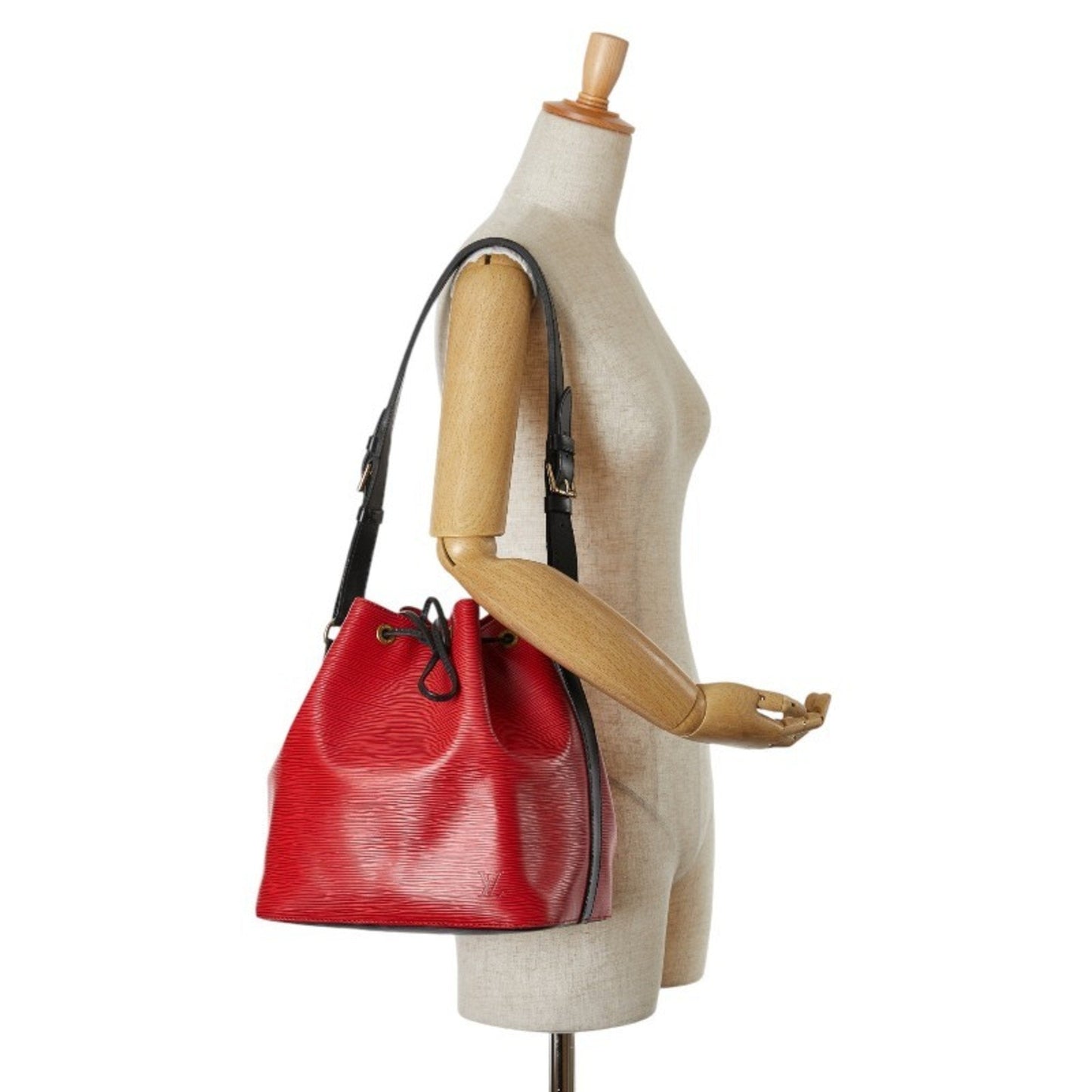 Louis Vuitton Castilian Red Noir Leather Shoulder Bag