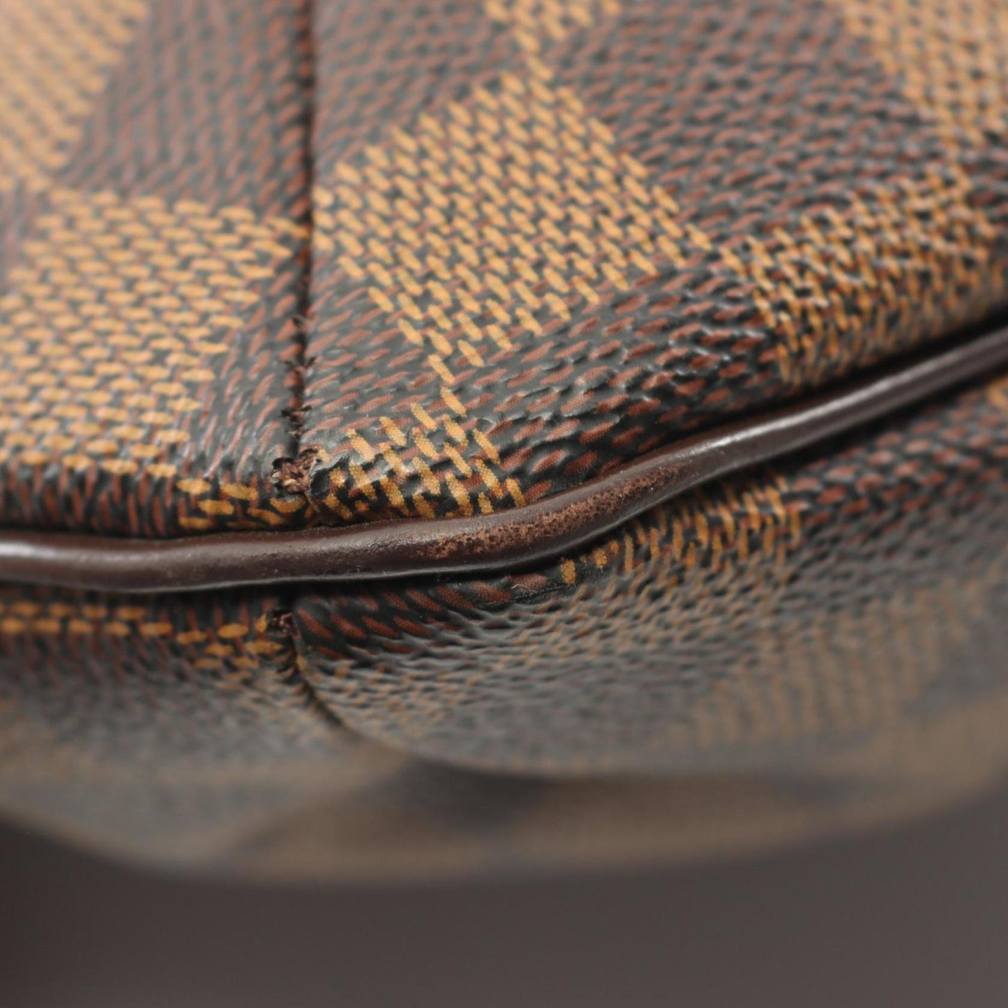 Louis Vuitton Brown Damier Canvas Coated Canvas Leather Shoulder Bag