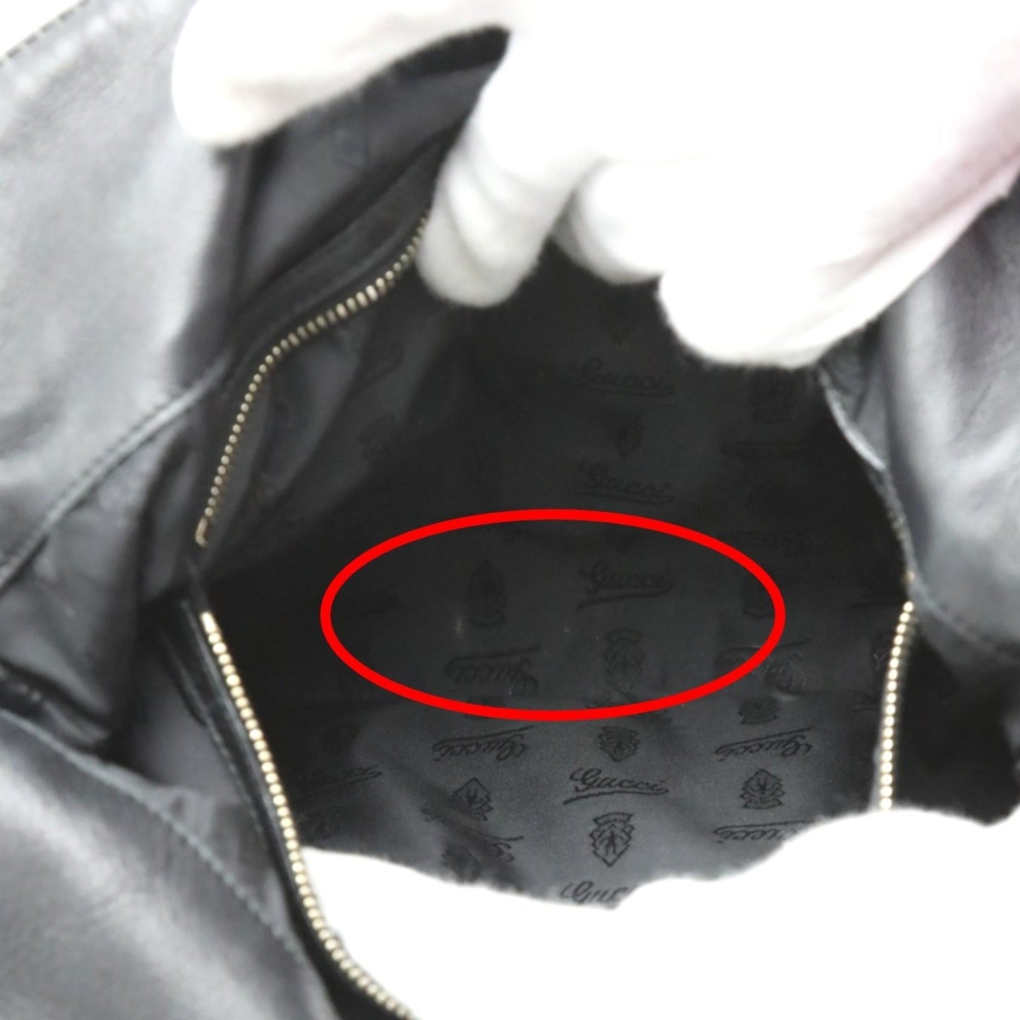 Gucci Black Leather Tote Bag