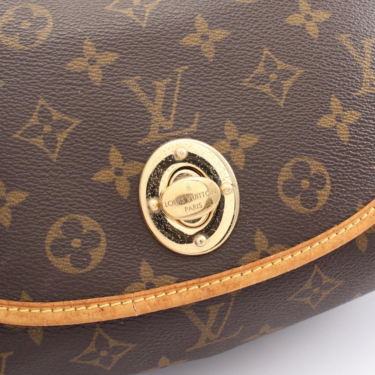 Louis Vuitton Brown Monogram Coated Canvas Leather Shoulder Bag