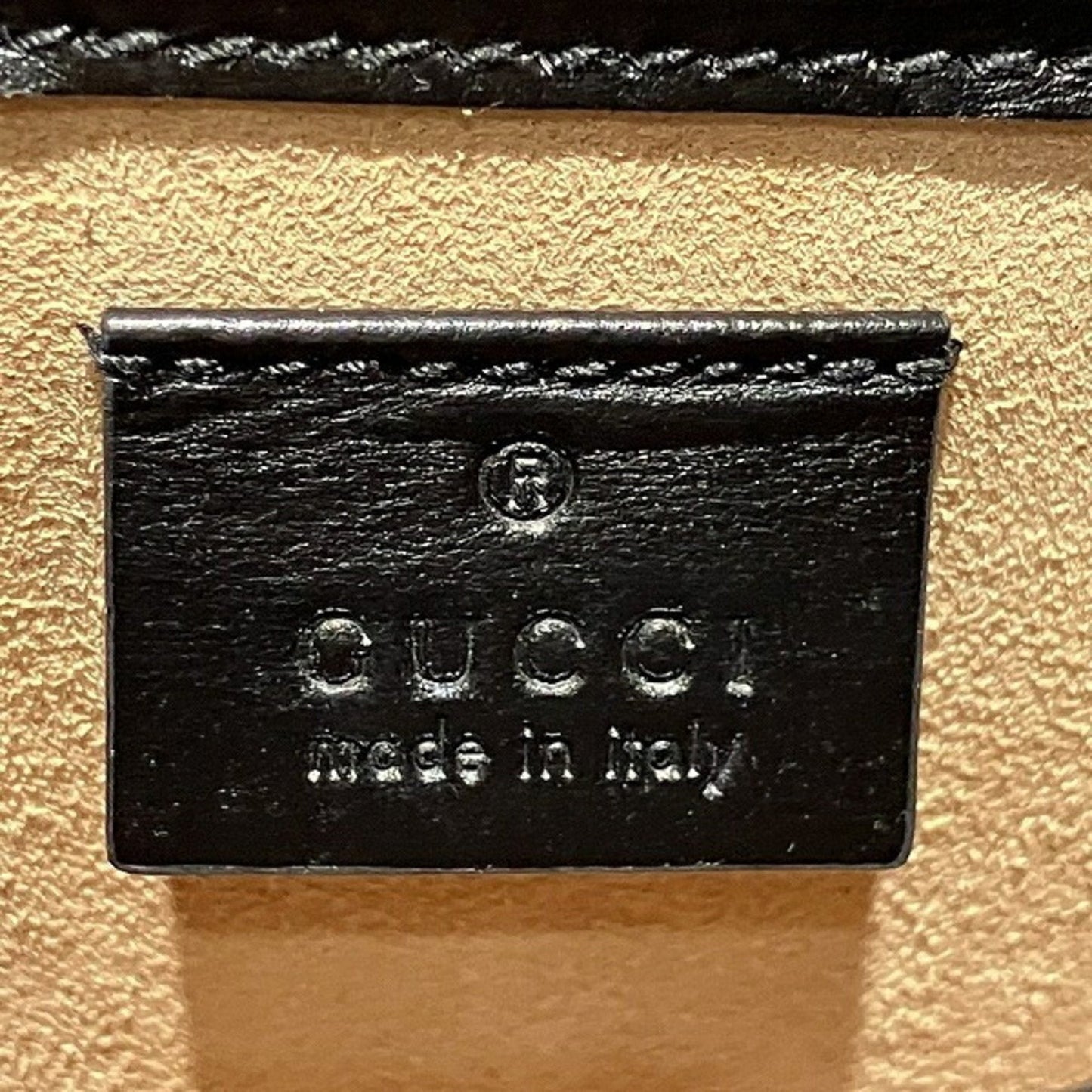 Gucci Black Gold Leather Shoulder Bag