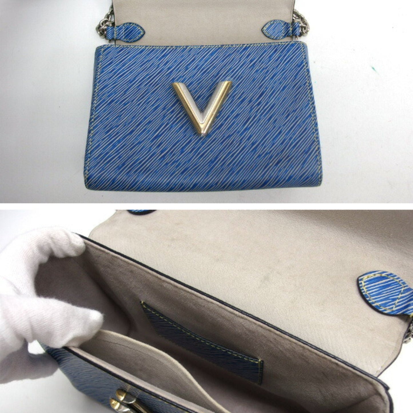 Louis Vuitton Blue Denim Shoulder Bag