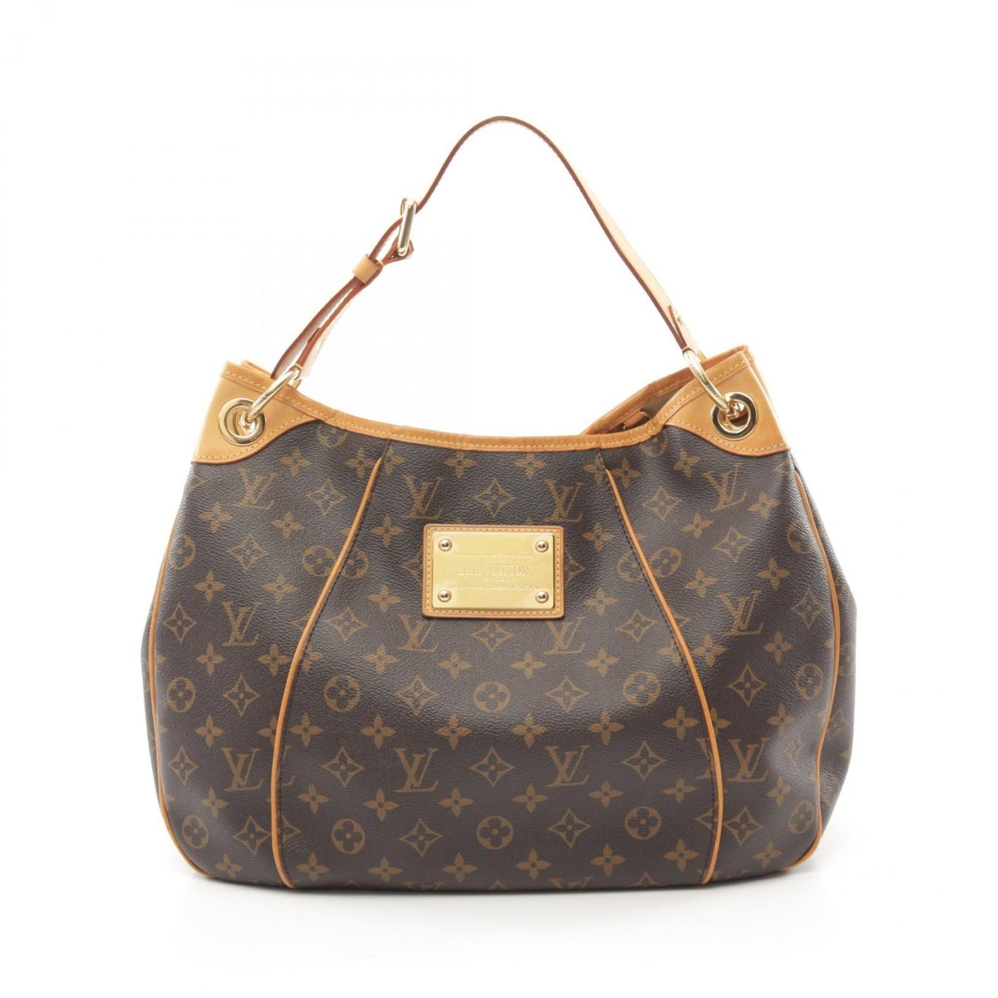 Louis Vuitton Brown Coated Canvas Leather Shoulder Bag