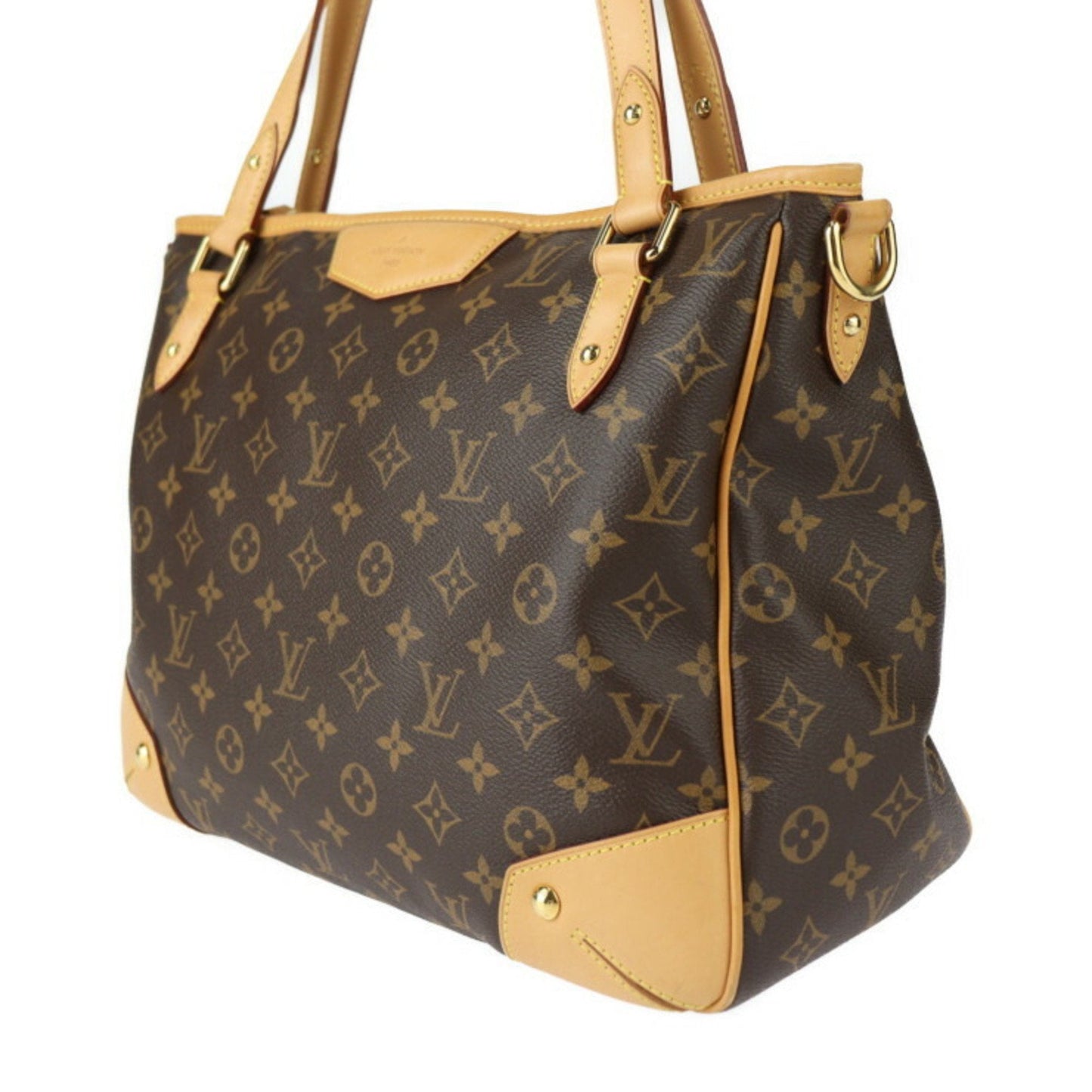 Louis Vuitton Brown Pvc Leather Handbag Shoulder Bag Tote Bag