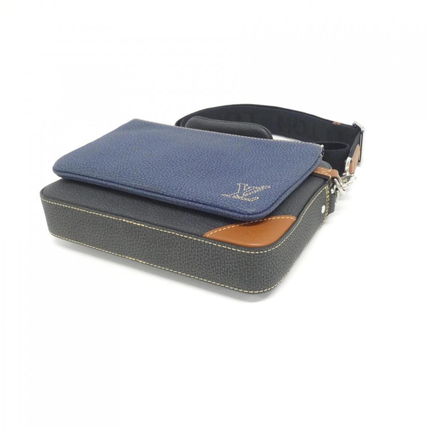 Louis Vuitton Blue Leather Shoulder Bag