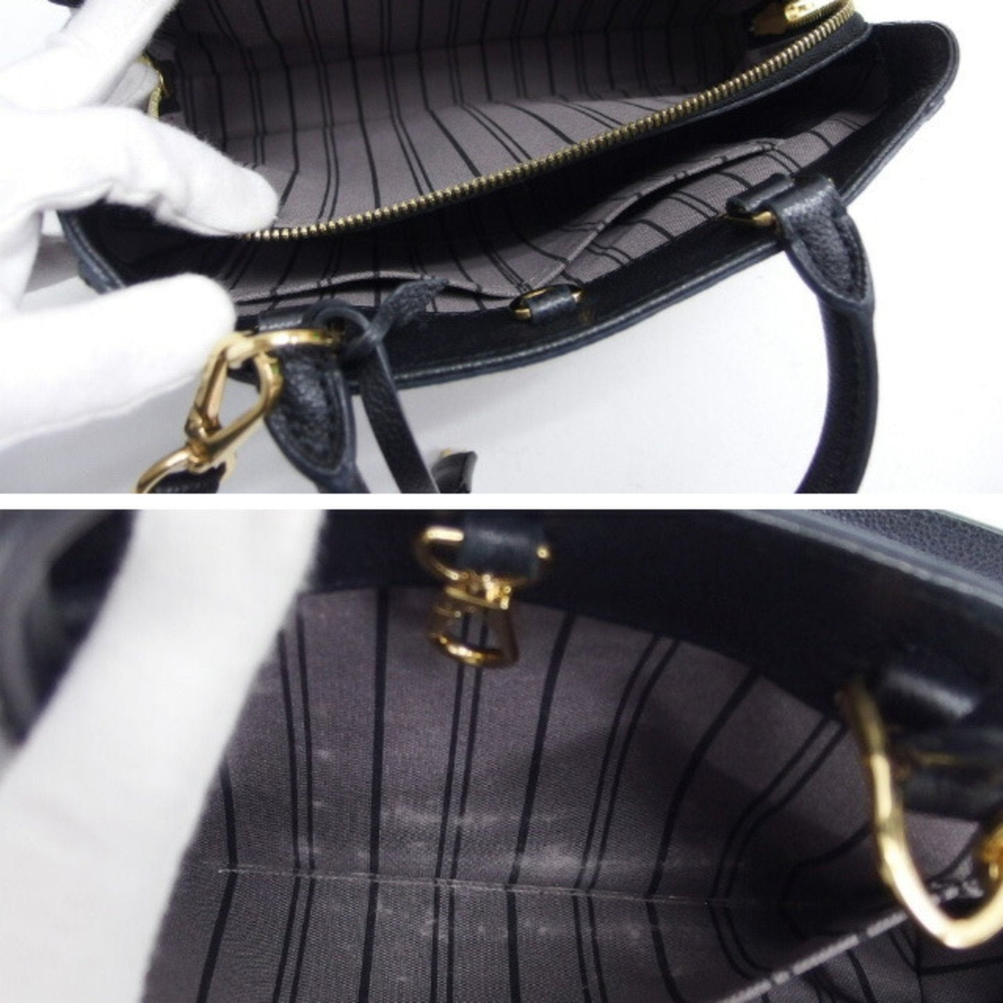 Louis Vuitton Black Noir Monogram Empreinte Leather Handbag Shoulder Bag