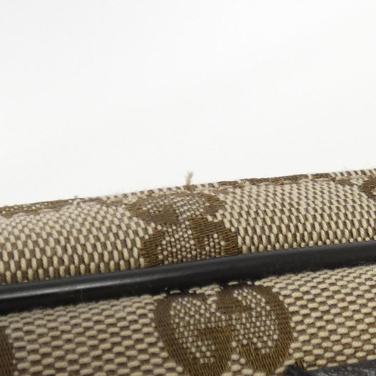 Gucci Beige Brown Gg Canvas Leather Fanny Pack