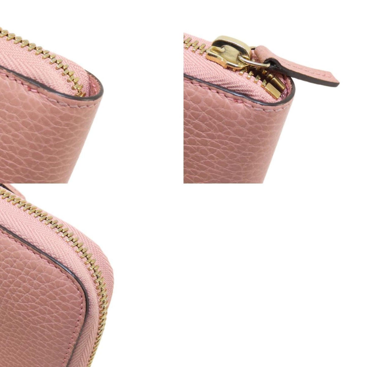 Gucci Pink Leather Long Wallet (Bi-Fold)