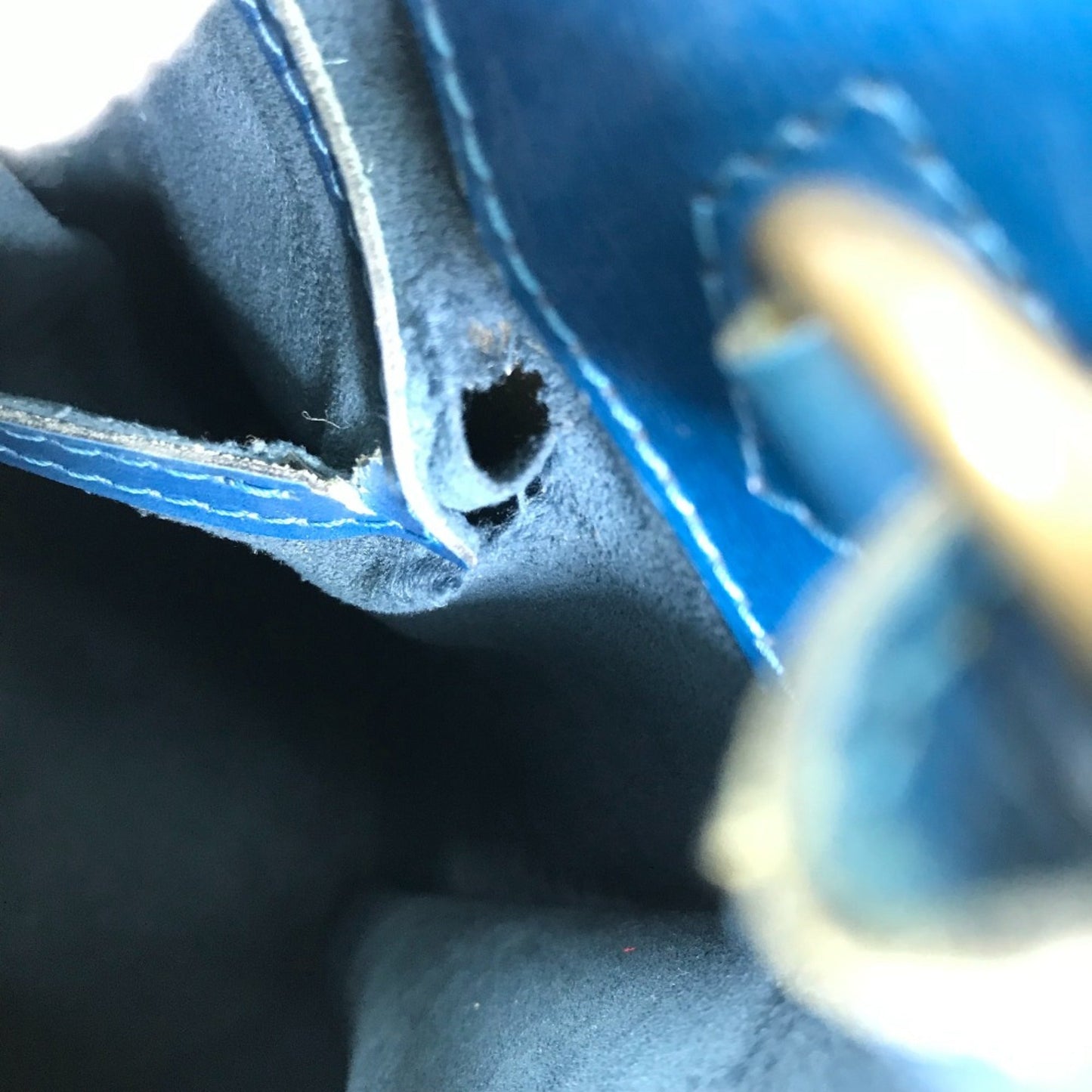 Louis Vuitton Blue Leather Shoulder Bag