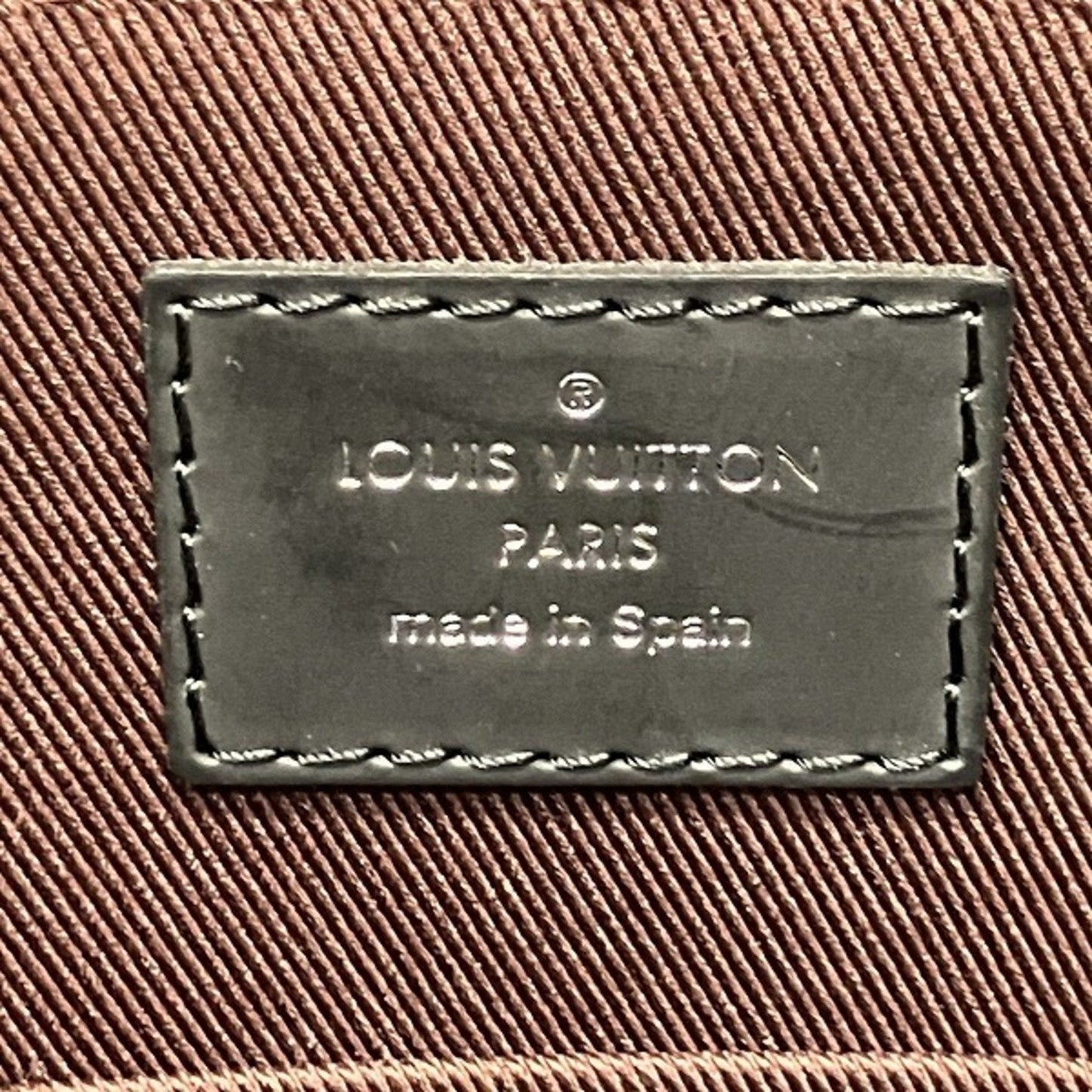Louis Vuitton Black Brown Leather Handbag Shoulder Bag