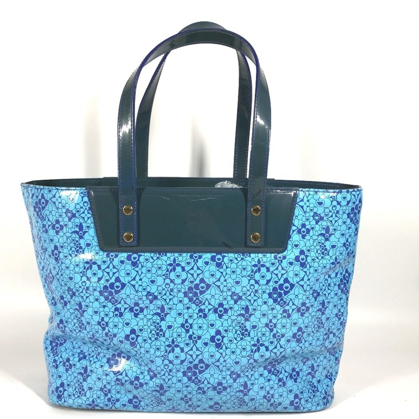 Louis Vuitton Blue Pvc Leather Shoulder Bag Tote Bag