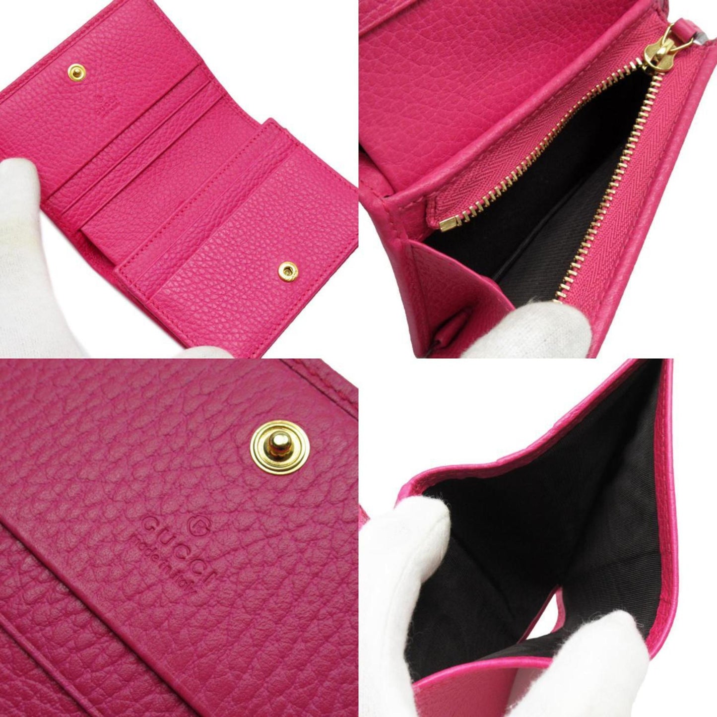 Gucci Pink Leather Wallet (Bi-Fold)
