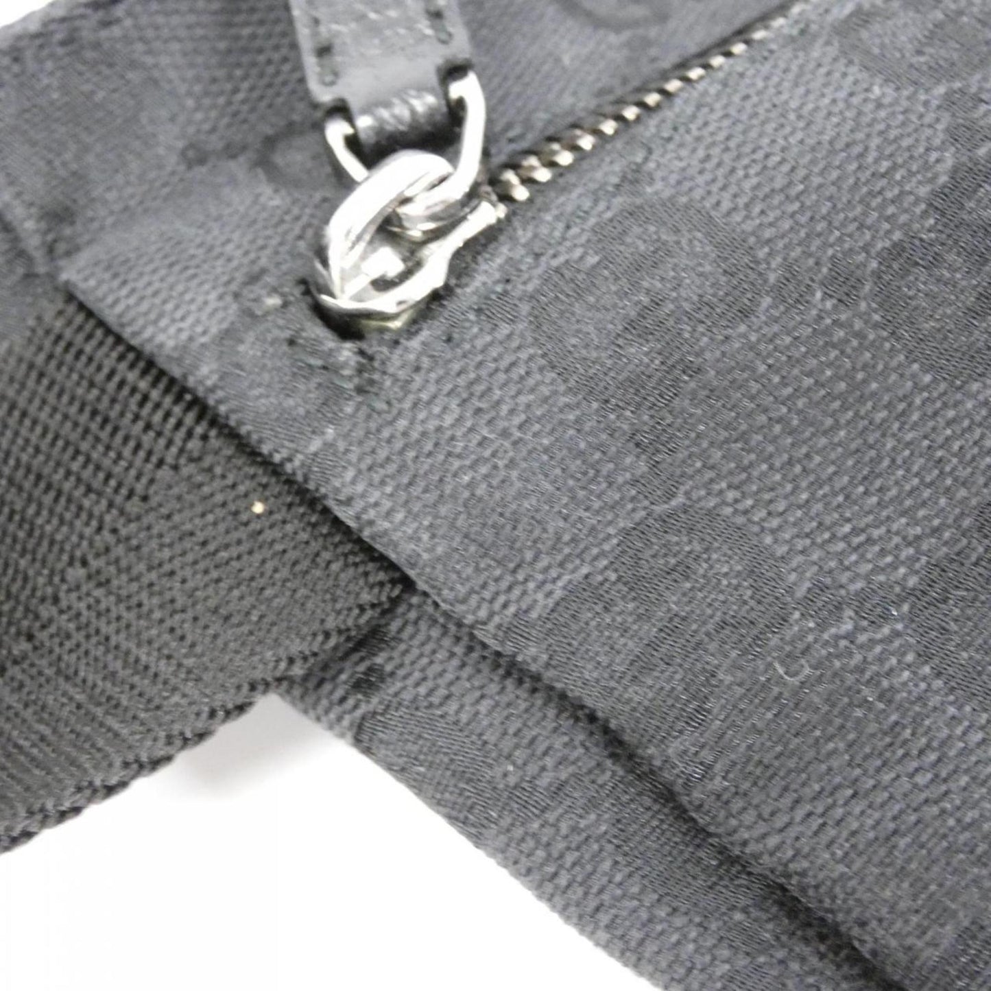 Gucci Black Gg Canvas Fanny Pack