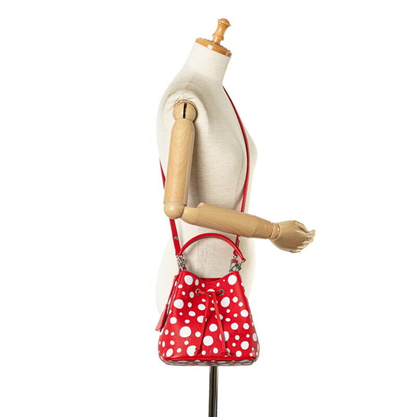 Louis Vuitton Red Color White Leather Handbag Shoulder Bag