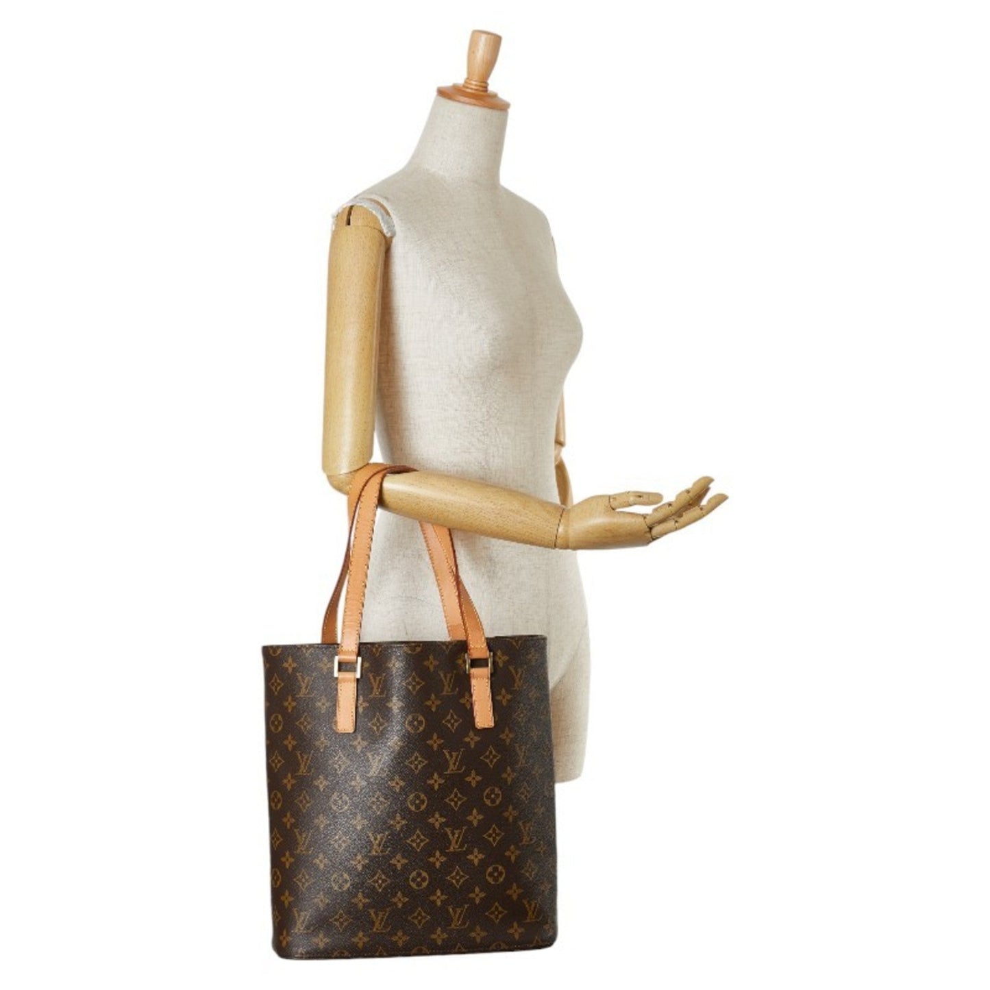 Louis Vuitton Brown Pvc Leather Shoulder Bag Tote Bag
