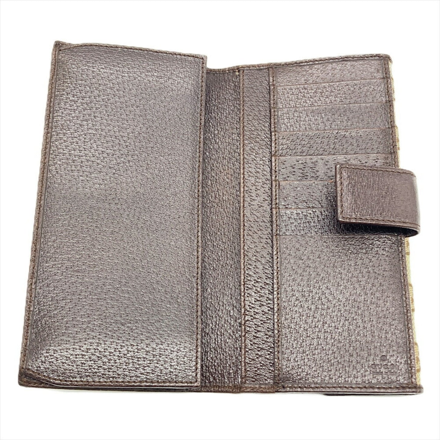 Gucci Beige Gg Canvas Long Wallet (Bi-Fold)