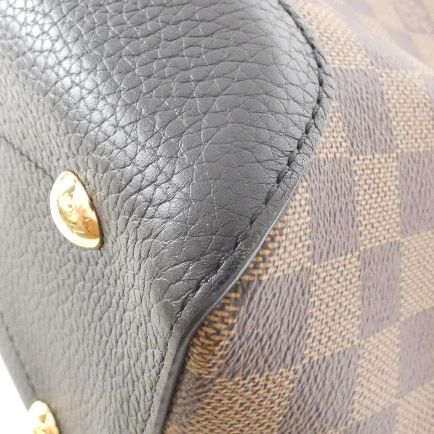Louis Vuitton Black Ebene Coated Canvas Leather Handbag Shoulder Bag