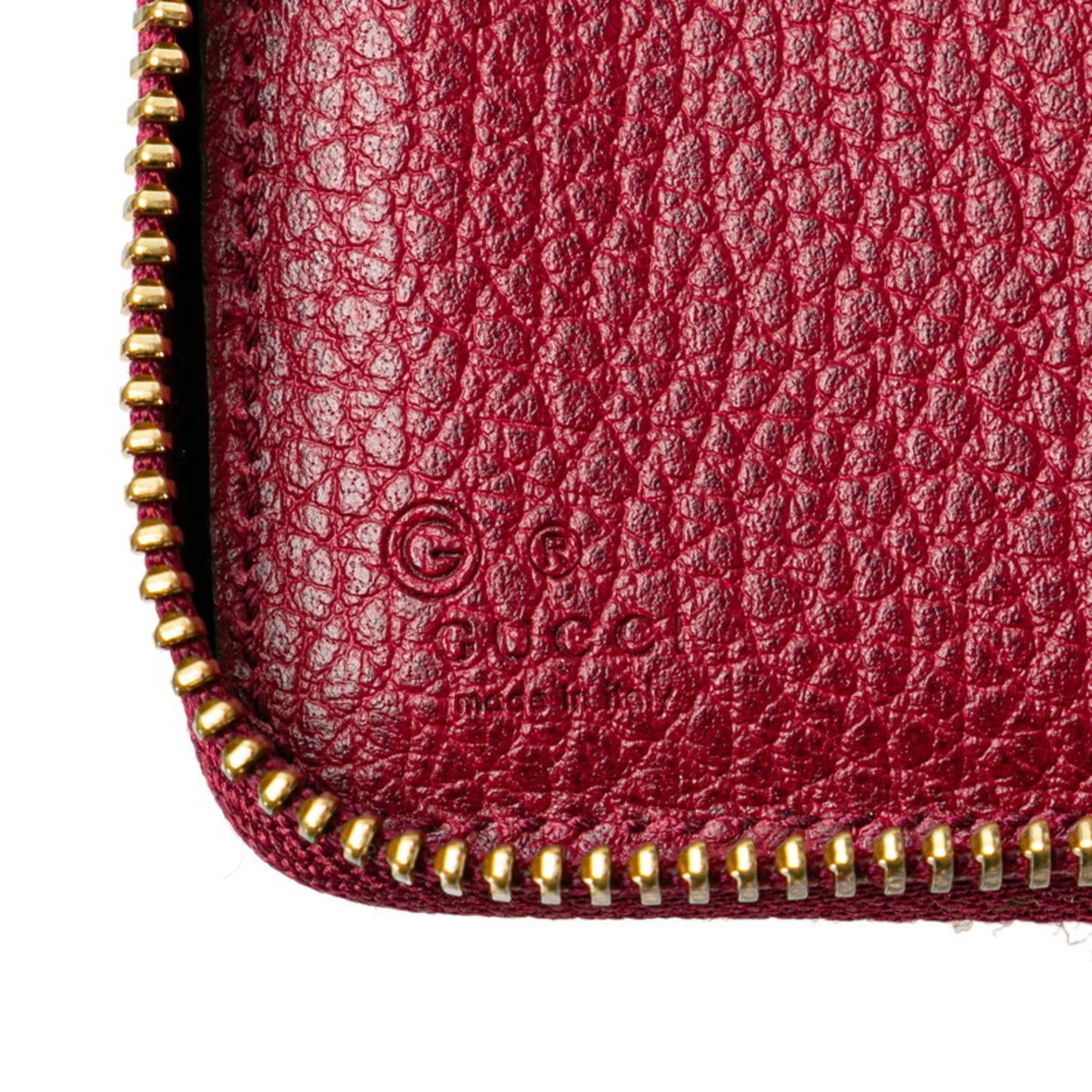 Gucci Wine Leather Long Wallet (Bi-Fold)