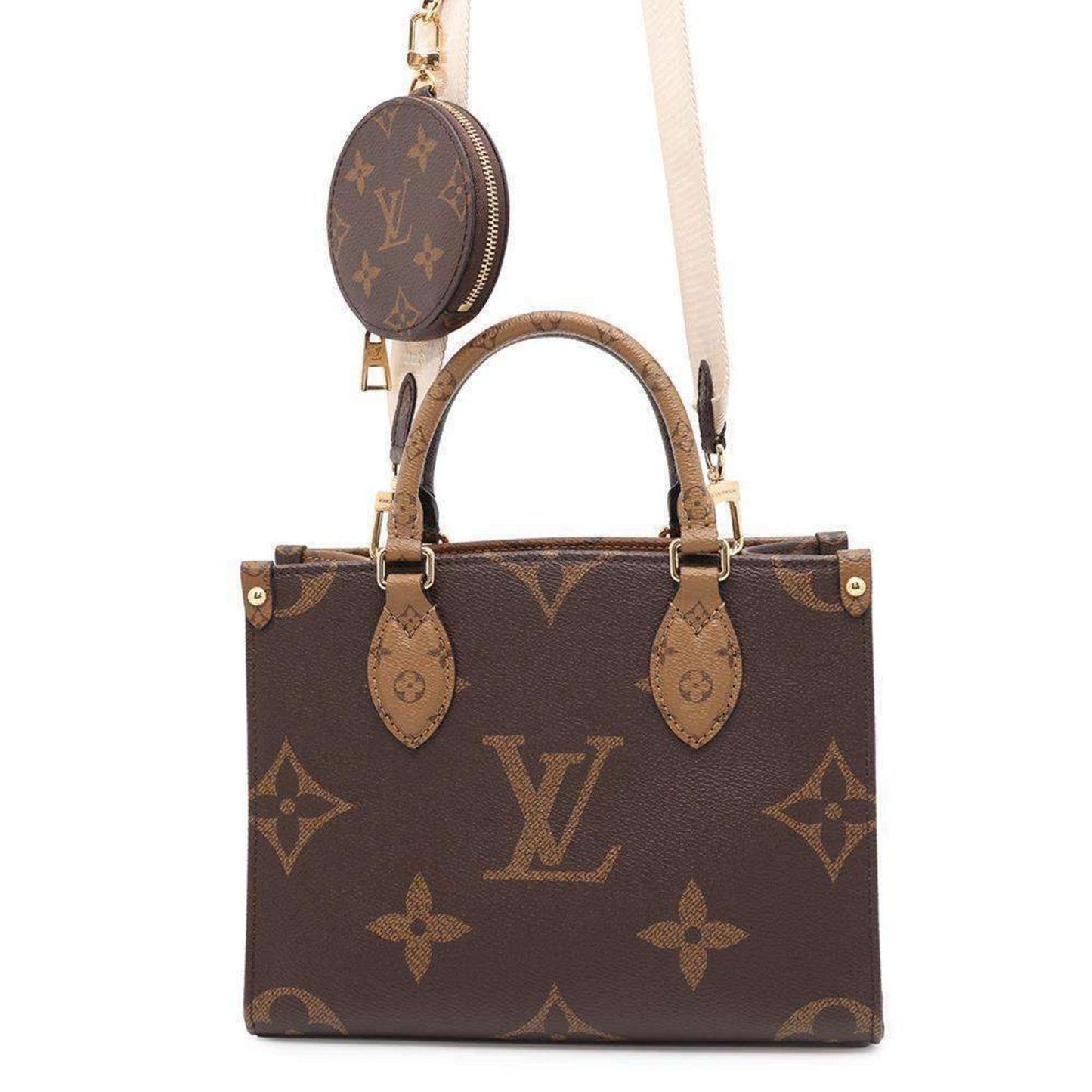 Louis Vuitton Brown Red Color Monogram Reverse Handbag Shoulder Bag ()