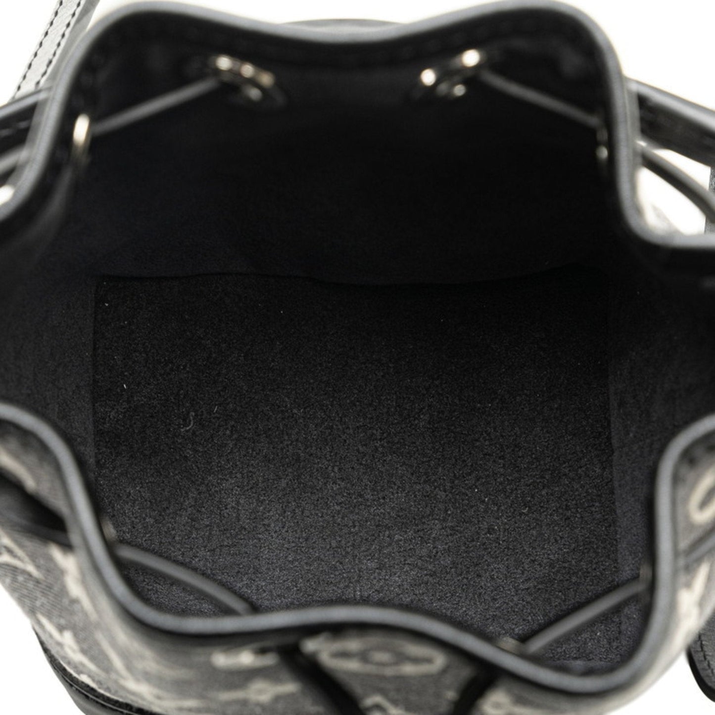 Louis Vuitton Black Gray Denim Leather Handbag Shoulder Bag