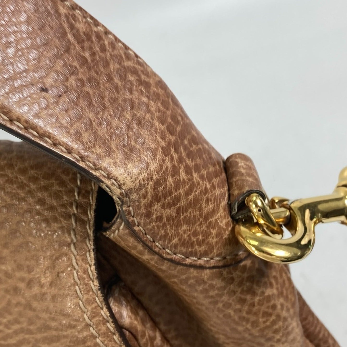 Gucci Brown Leather Shoulder Bag