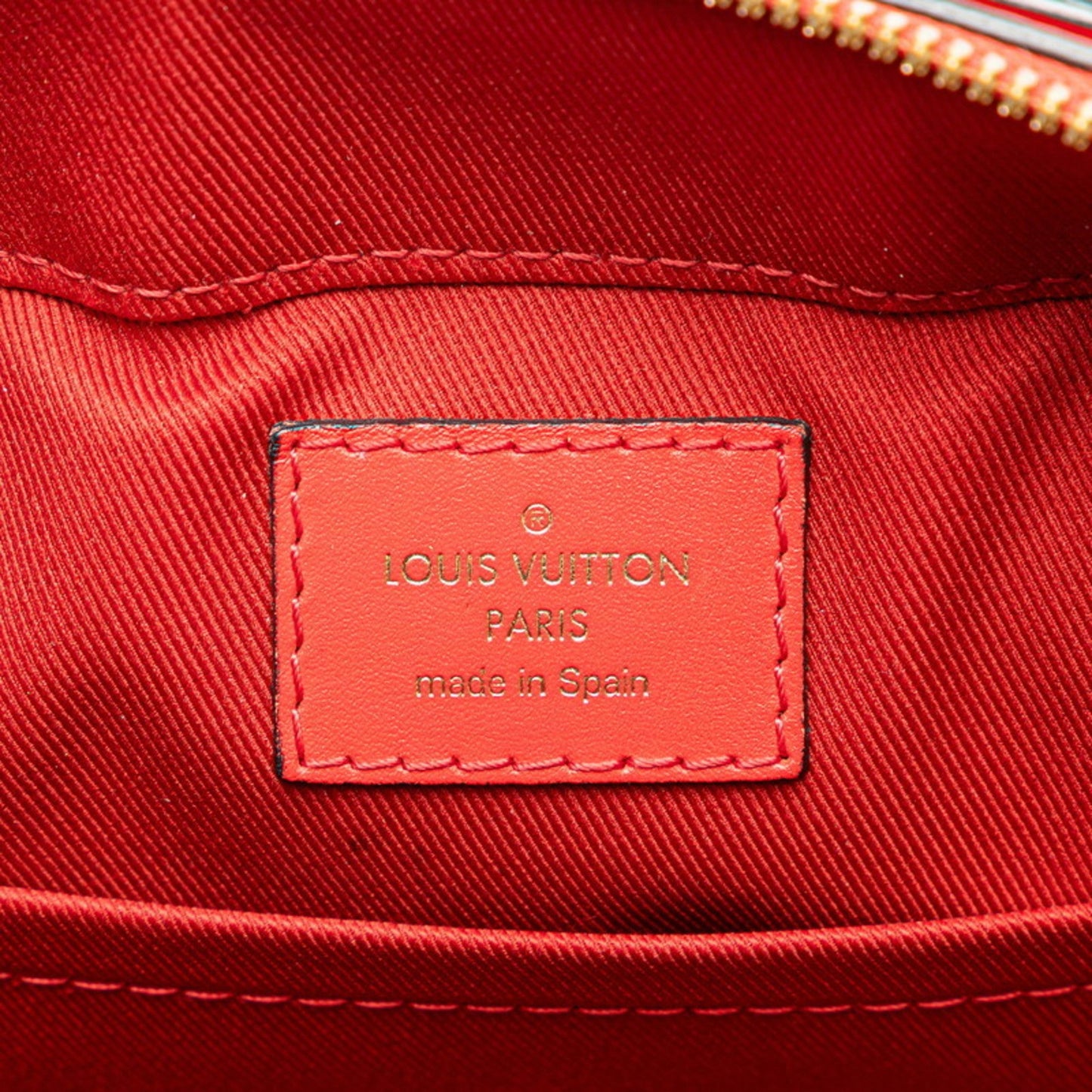 Louis Vuitton Brown Red Color Pvc Leather Shoulder Bag