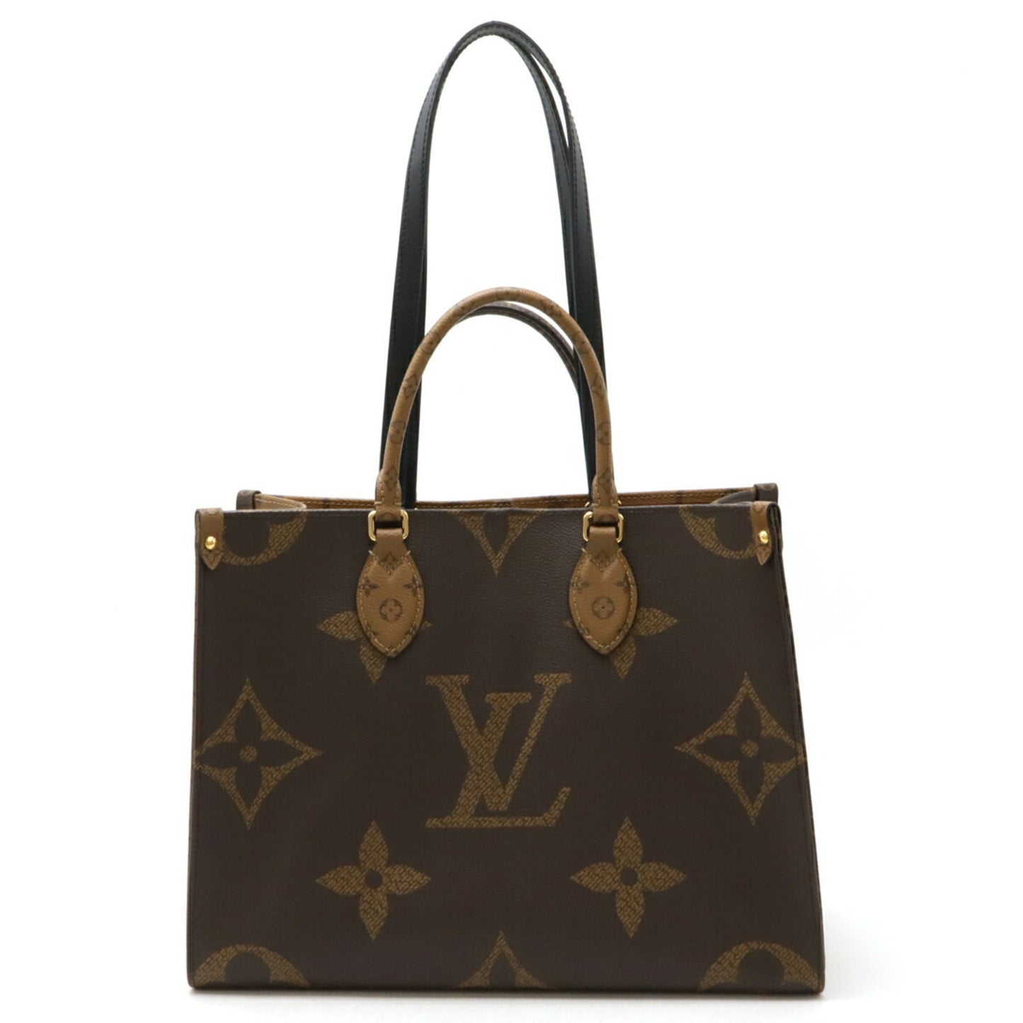 Louis Vuitton Brown Monogram Canvas Monogram Reverse Handbag Shoulder Bag Tote Bag ()