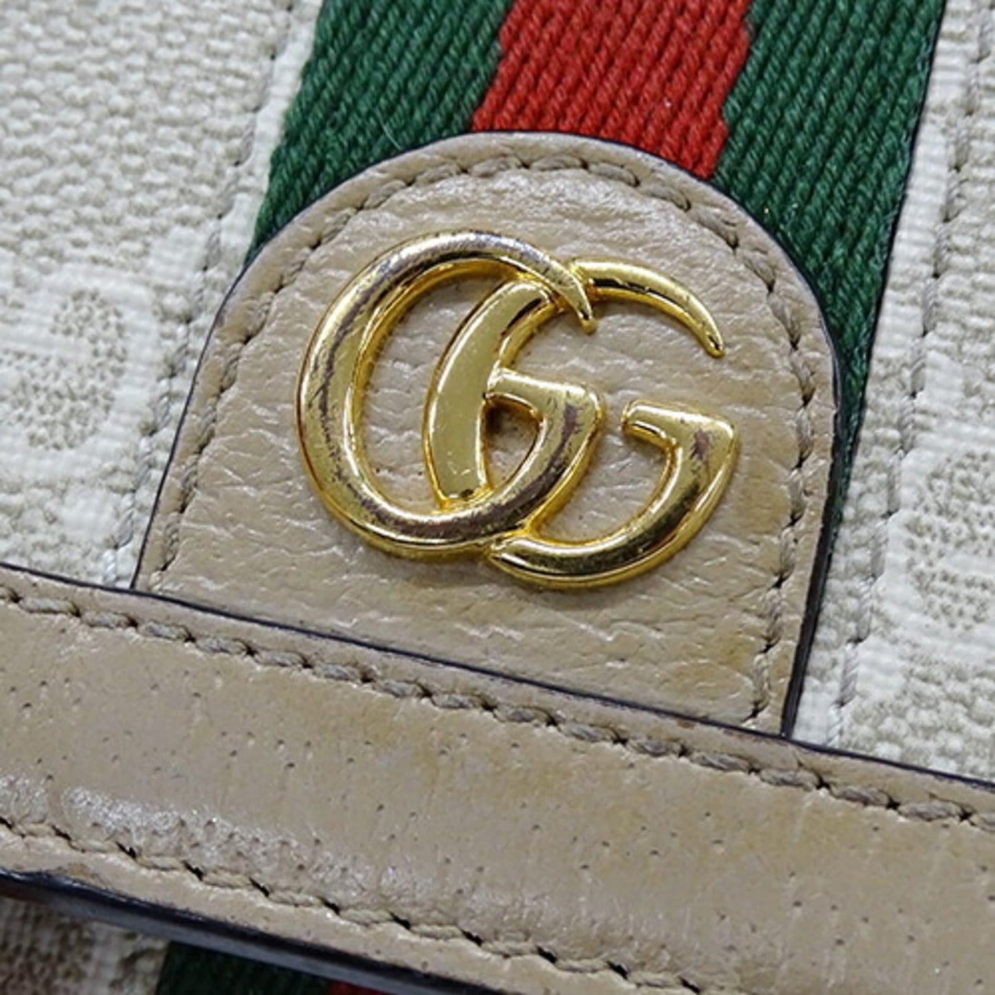 Gucci Beige Gg Supreme Wallet (Tri-Fold)