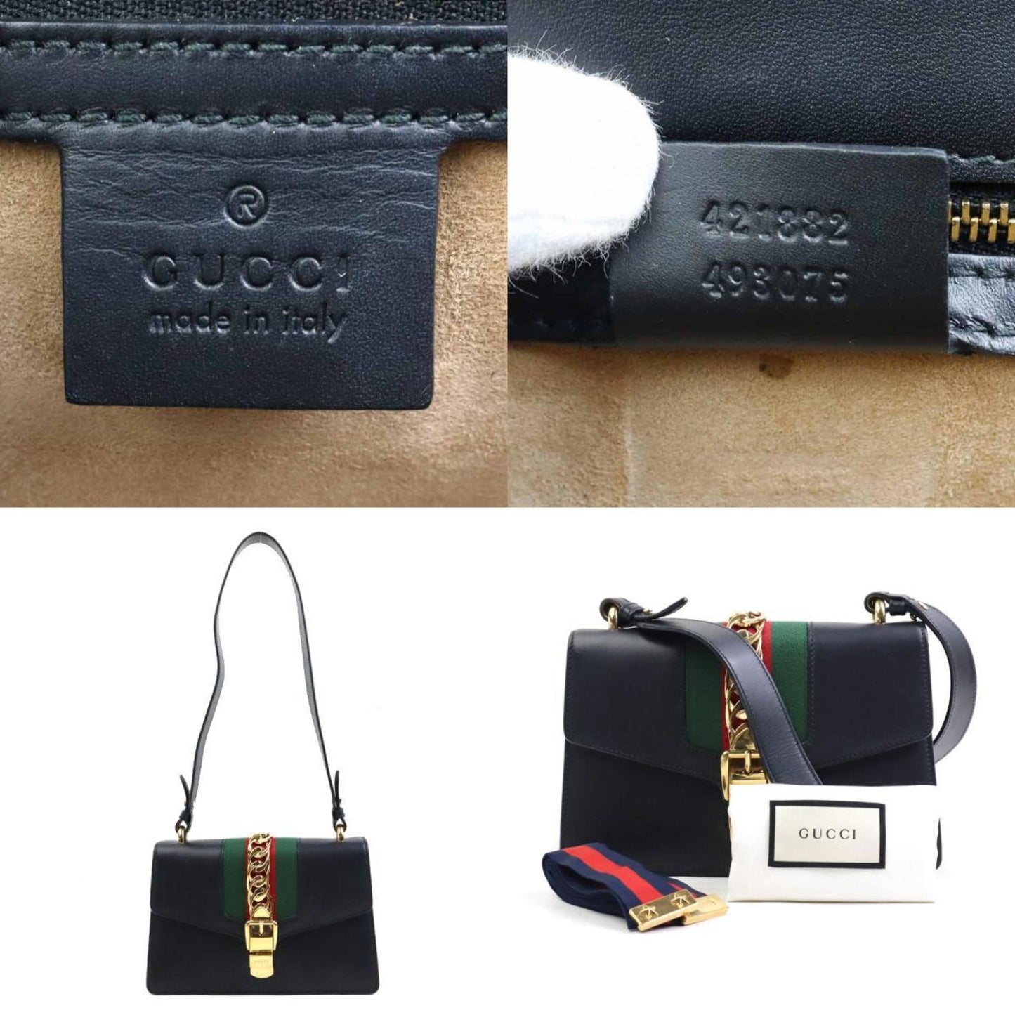 Gucci Black Leather Shoulder Bag