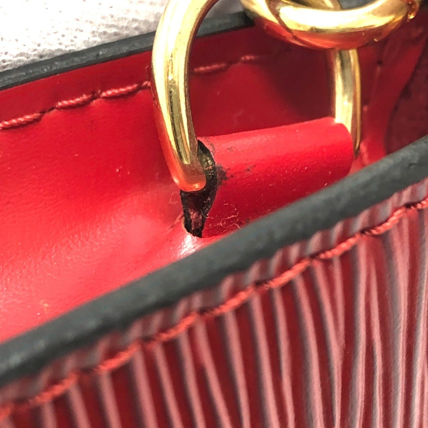 Louis Vuitton Red Leather Shoulder Bag