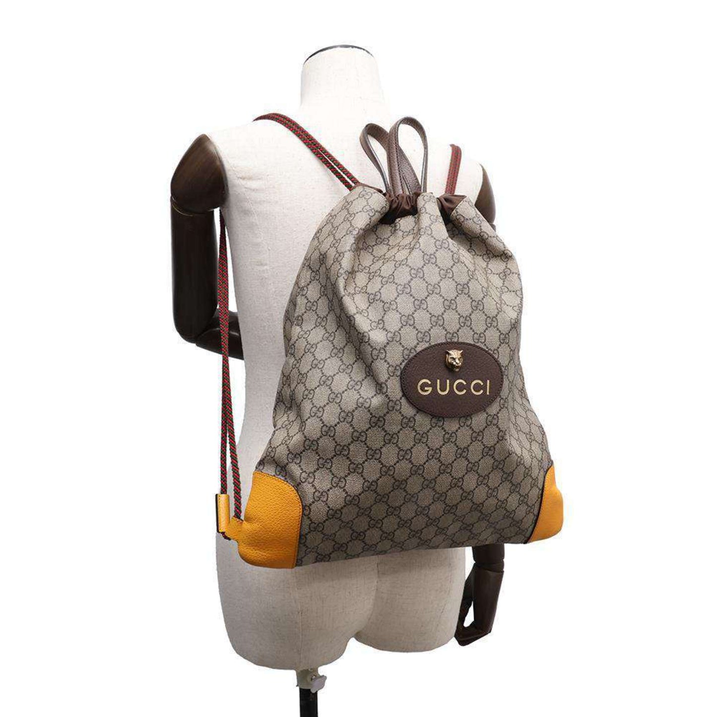 Gucci Beige Brown Gg Supreme Backpack
