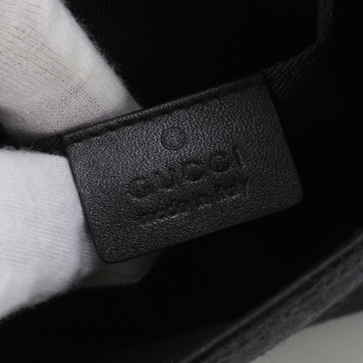 Gucci Gg Canvas Black Leather Canvas Handbag Tote Bag