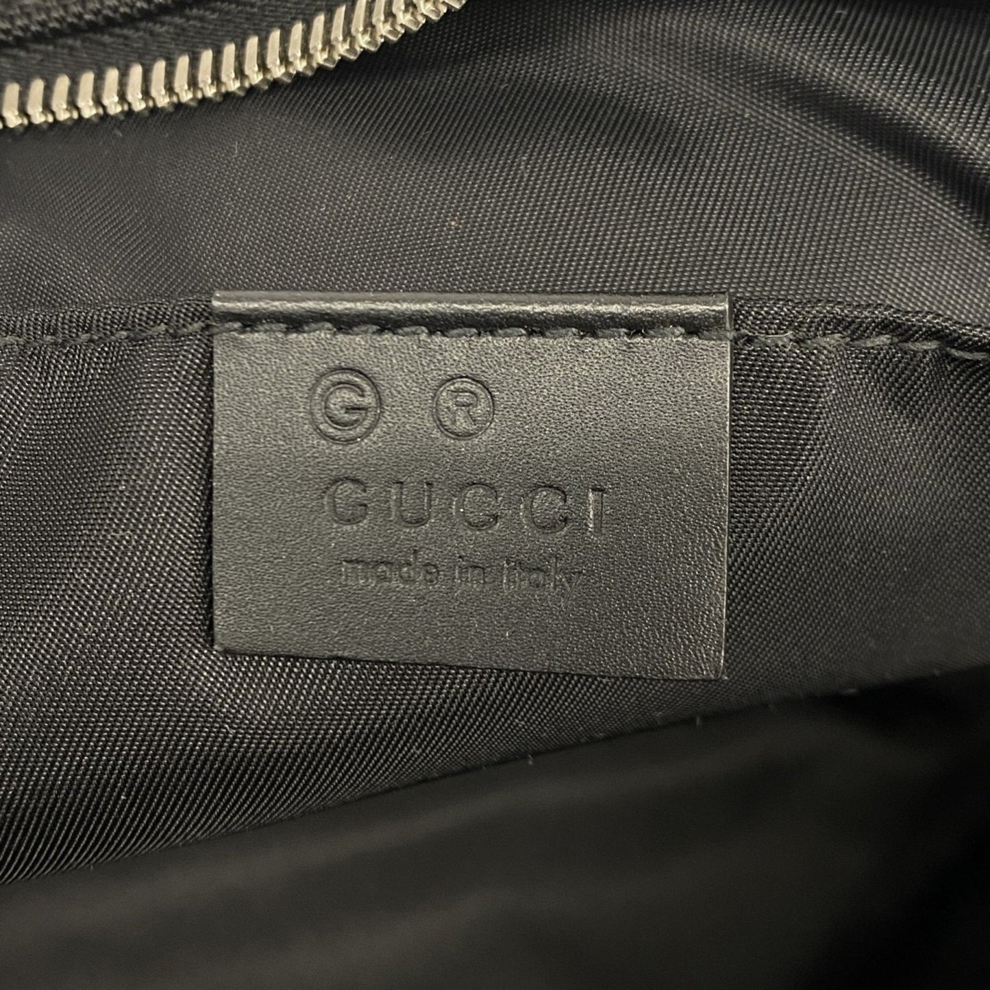 Gucci Black Green Red Color Nylon Canvas Clutch Bag