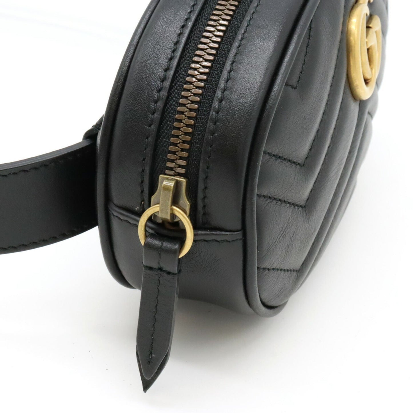 Gucci Gg Marmont Black Leather Sling Bag