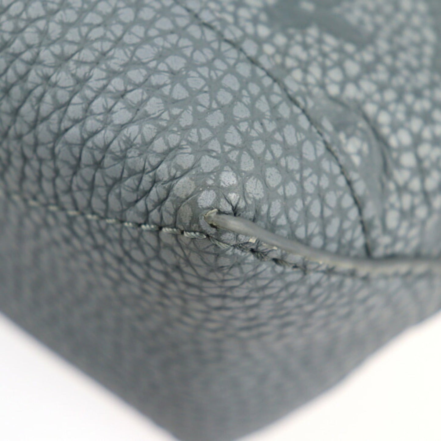 Louis Vuitton Gray Leather Handbag Shoulder Bag Tote Bag