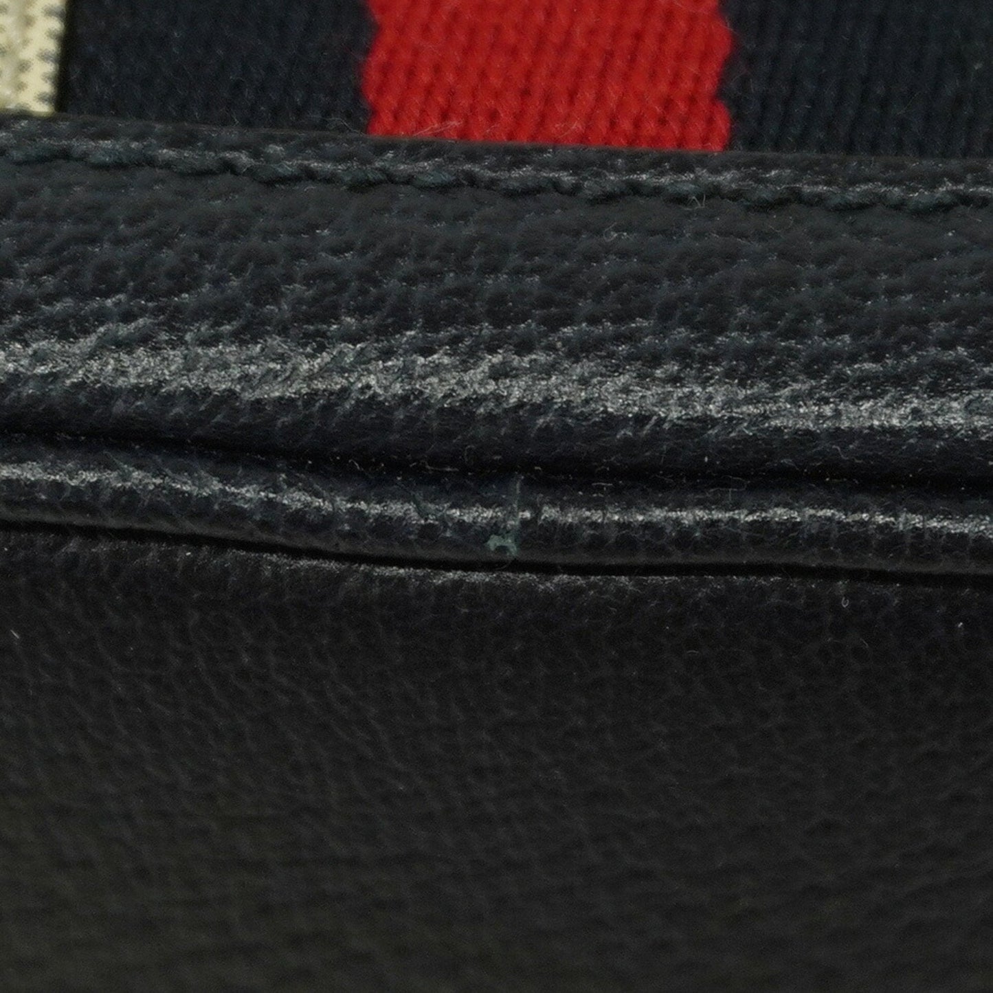 Gucci Navy Red Color Pvc Handbag