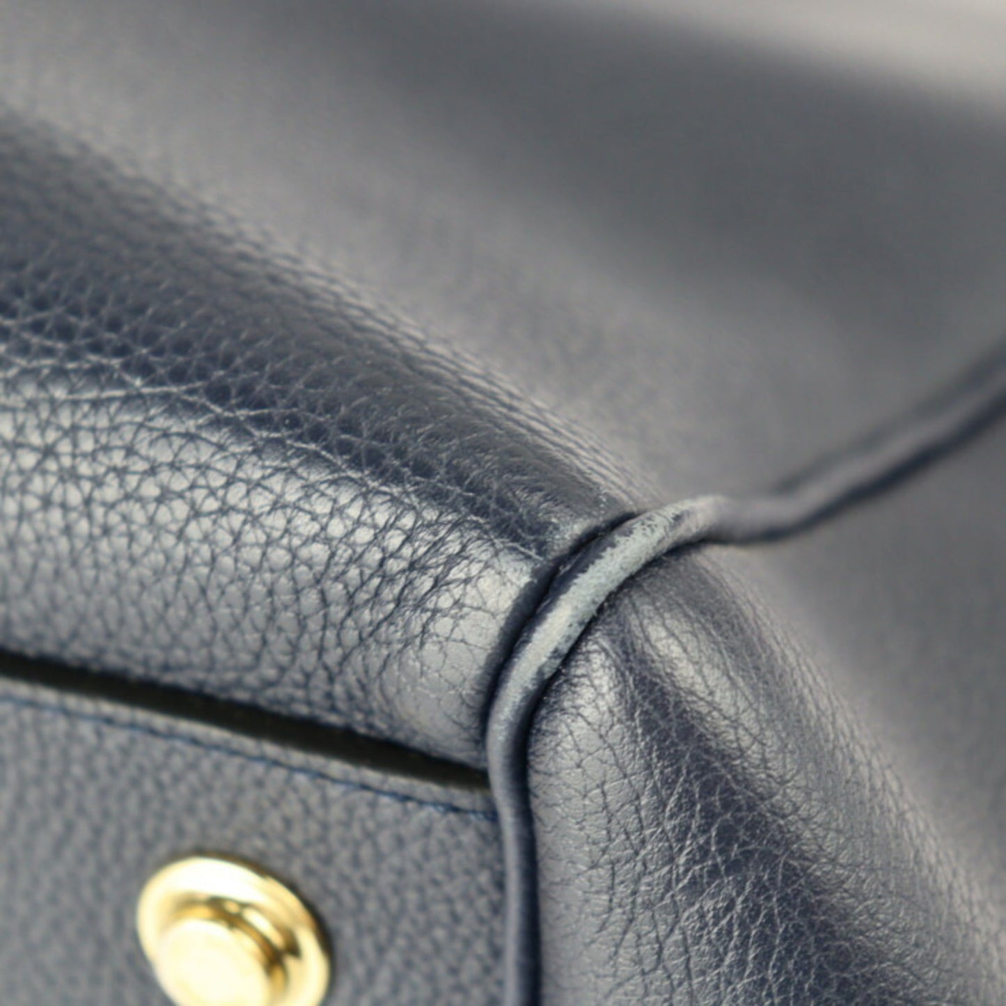 Louis Vuitton Navy Blue Leather Handbag Shoulder Bag