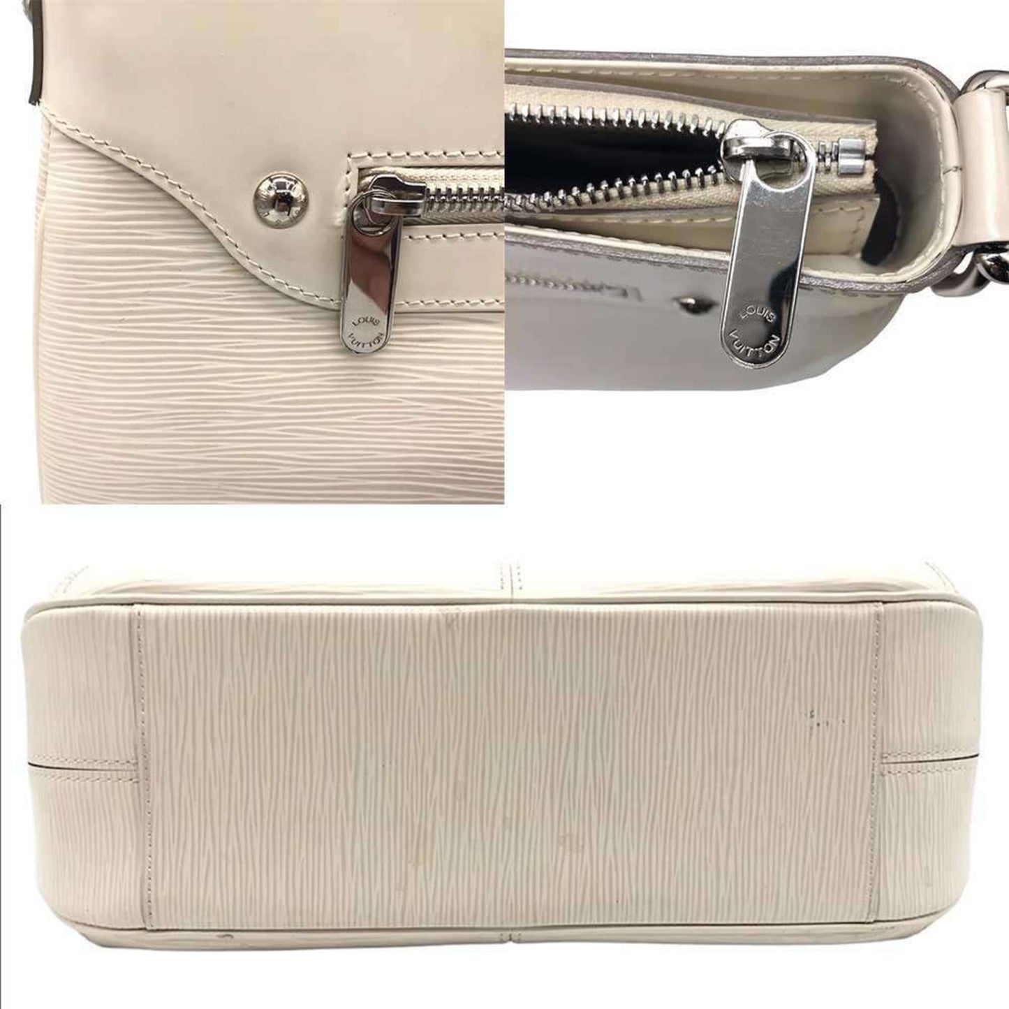 Louis Vuitton Ivory White Epi Leather Handbag Shoulder Bag