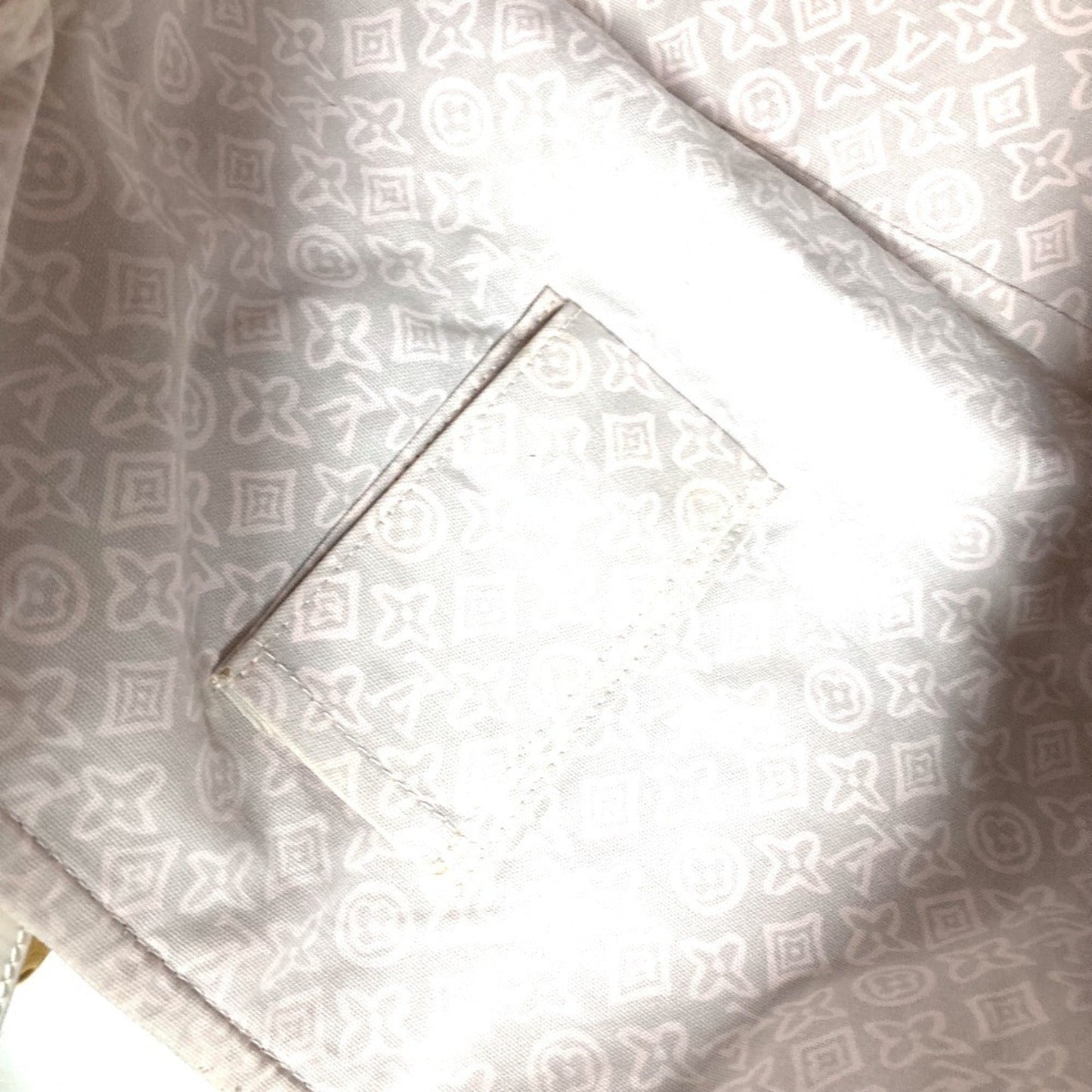 Louis Vuitton Pink White Cotton Shoulder Bag Tote Bag