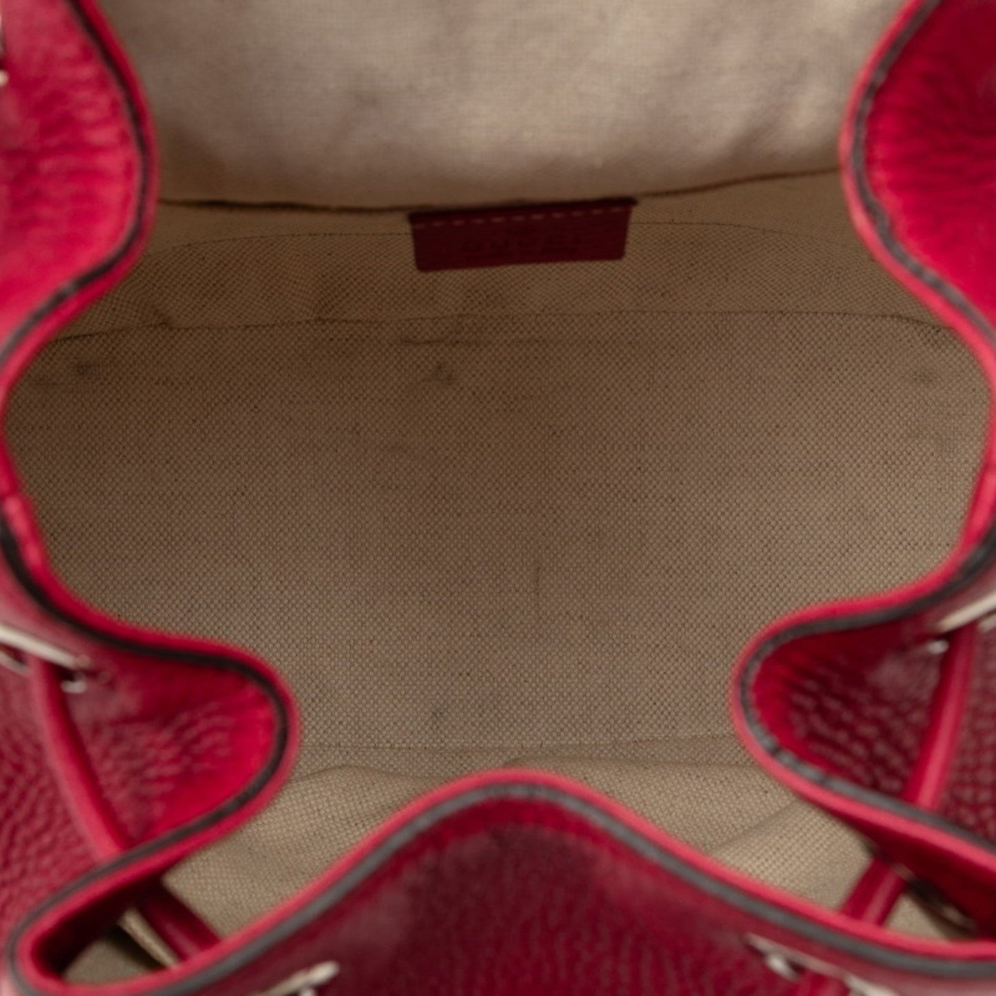 Gucci Red Color Bamboo Backpack